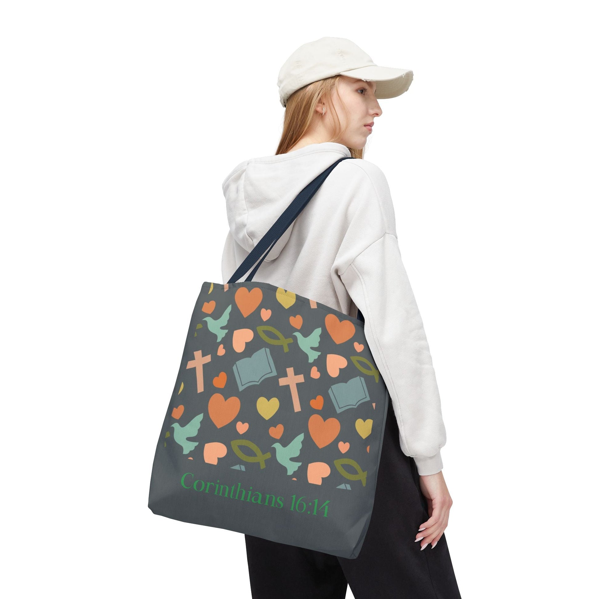 Inspirational Tote Bag - Faith, Love, Hope, Gift for Her, Spiritual Accessories, Bible Verse Tote | Bags – GodSpeed Threads