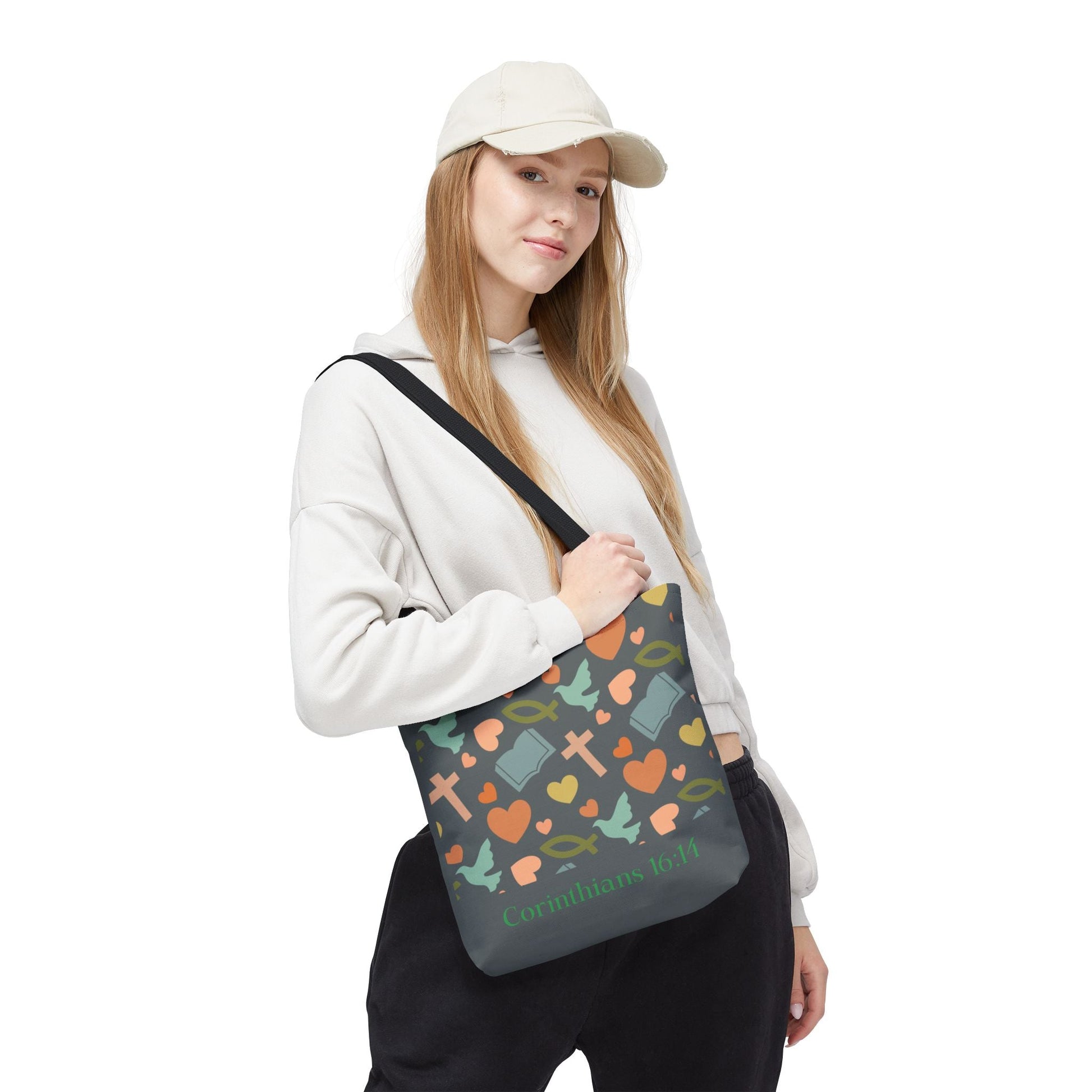 Inspirational Tote Bag - Faith, Love, Hope, Gift for Her, Spiritual Accessories, Bible Verse Tote | Bags – GodSpeed Threads