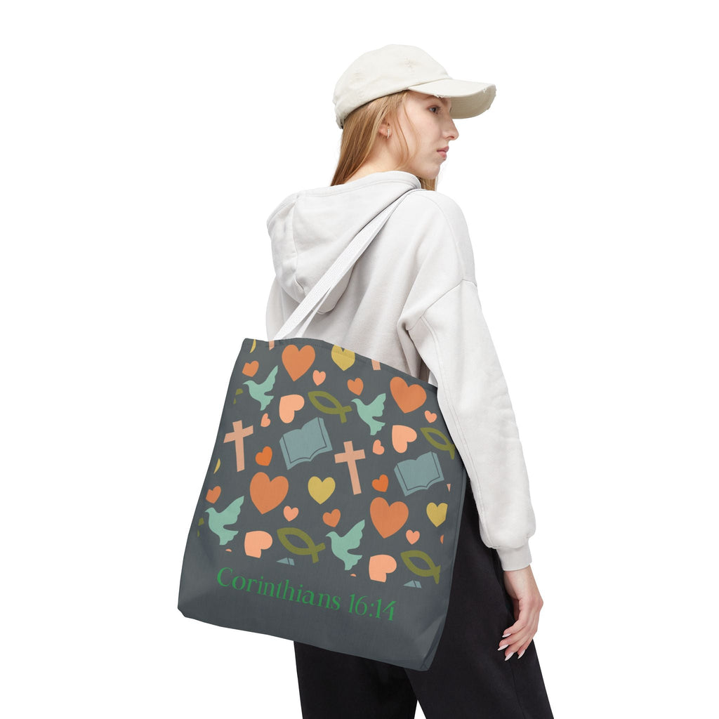 Inspirational Tote Bag - Faith, Love, Hope, Gift for Her, Spiritual Accessories, Bible Verse Tote | Bags – GodSpeed Threads