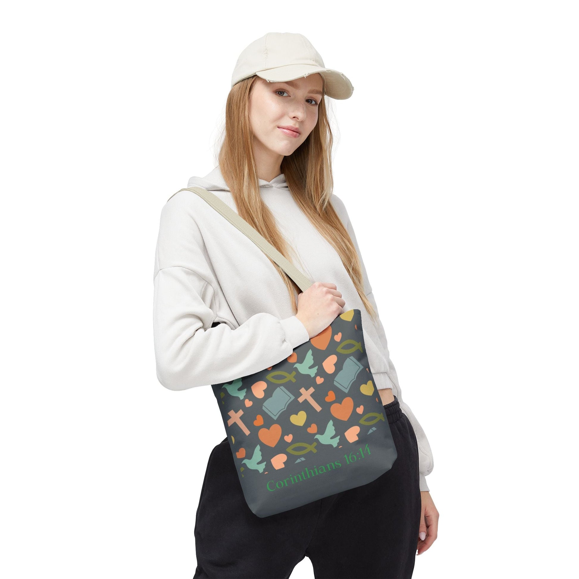 Inspirational Tote Bag - Faith, Love, Hope, Gift for Her, Spiritual Accessories, Bible Verse Tote | Bags – GodSpeed Threads