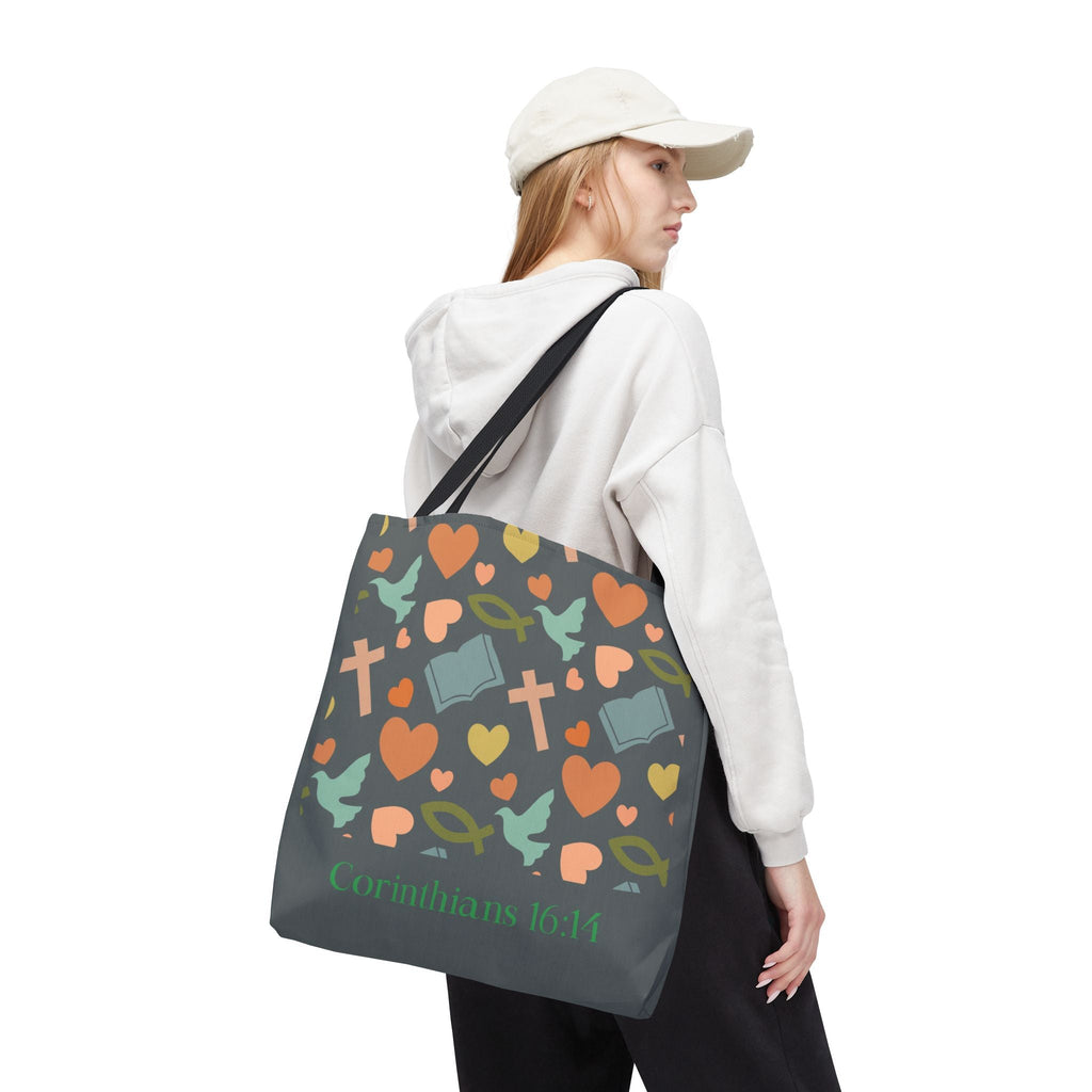 Inspirational Tote Bag - Faith, Love, Hope, Gift for Her, Spiritual Accessories, Bible Verse Tote | Bags – GodSpeed Threads