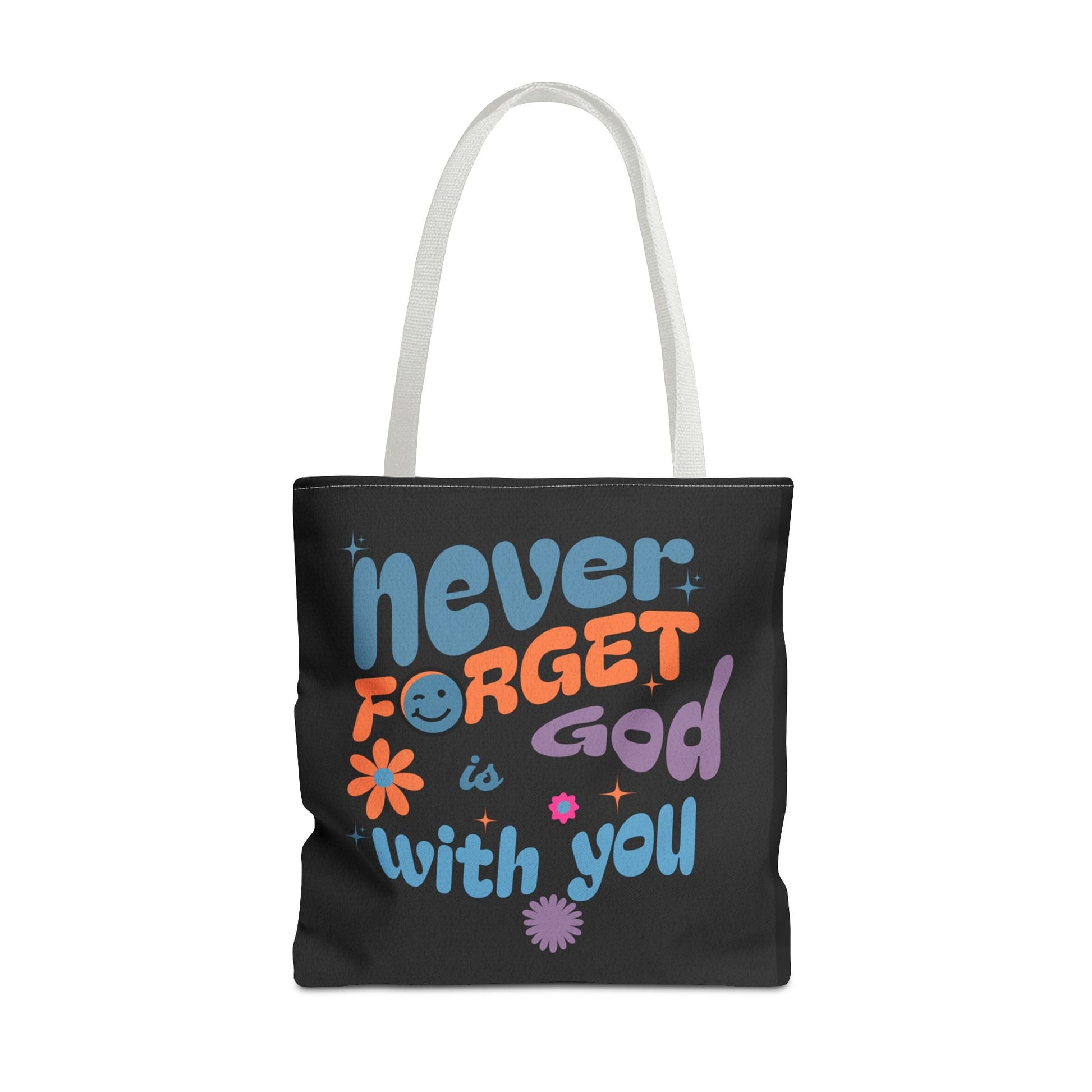 Inspirational Tote Bag - "Never Forget God is with You" - Motivational Gift, Faith - Based, Everyday Use, Shopping Bag, Church Bag | Bags – GodSpeed Threads