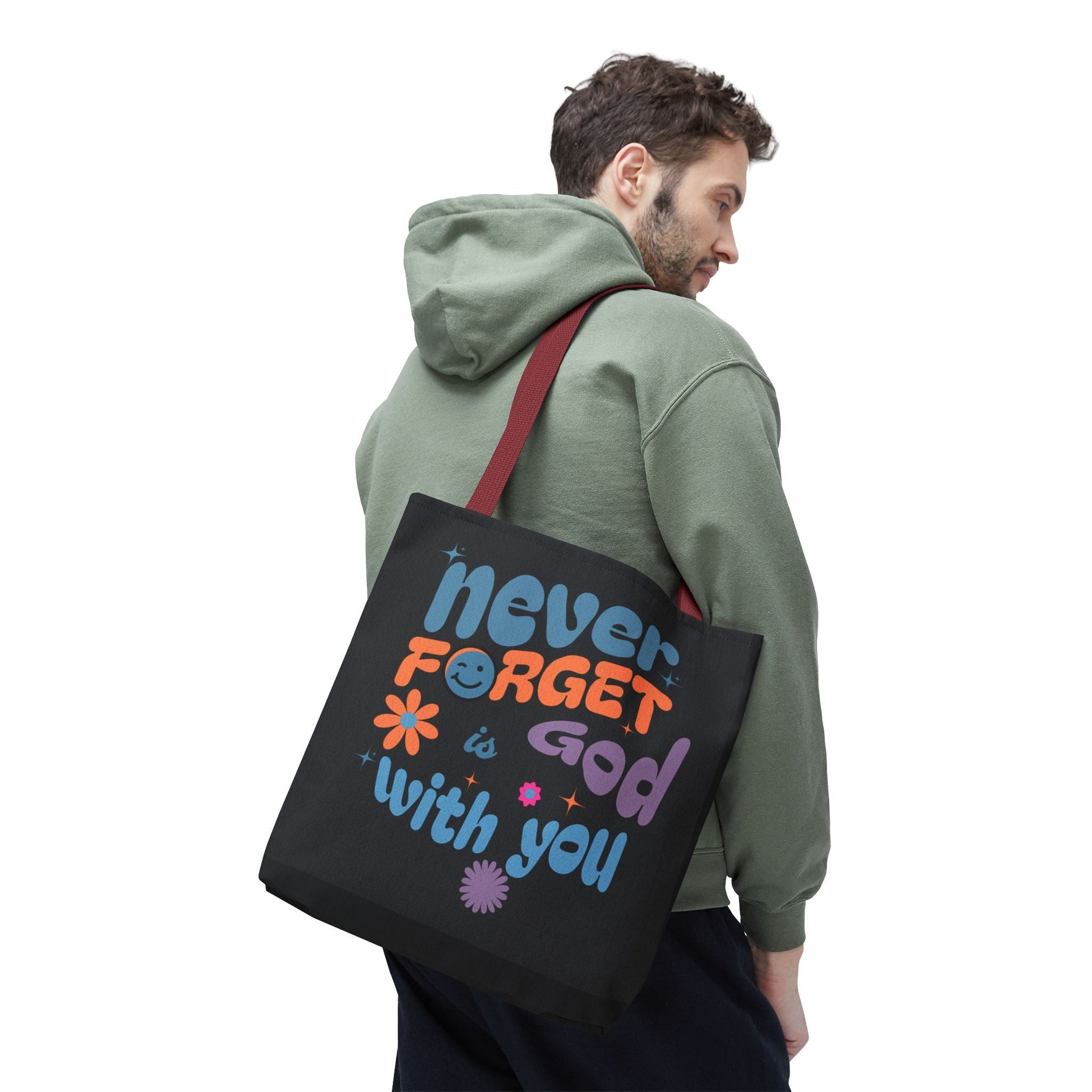 Inspirational Tote Bag - "Never Forget God is with You" - Motivational Gift, Faith - Based, Everyday Use, Shopping Bag, Church Bag | Bags – GodSpeed Threads