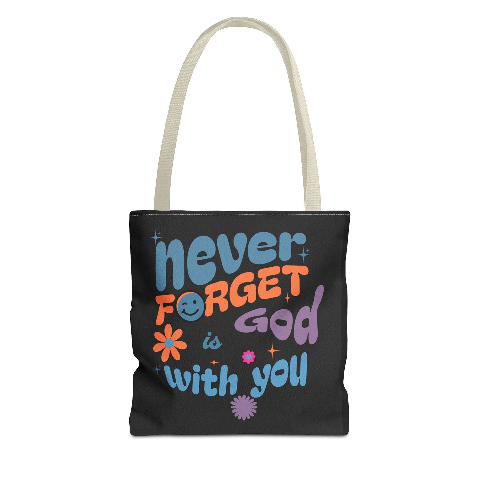 Inspirational Tote Bag - "Never Forget God is with You" - Motivational Gift, Faith - Based, Everyday Use, Shopping Bag, Church Bag | Bags – GodSpeed Threads