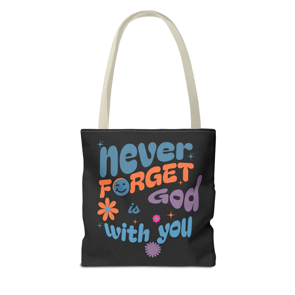Inspirational Tote Bag - "Never Forget God is with You" - Motivational Gift, Faith - Based, Everyday Use, Shopping Bag, Church Bag | Bags – GodSpeed Threads
