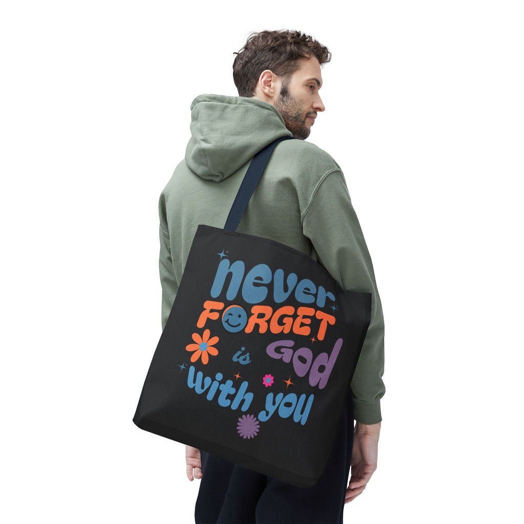 Inspirational Tote Bag - "Never Forget God is with You" - Motivational Gift, Faith - Based, Everyday Use, Shopping Bag, Church Bag | Bags – GodSpeed Threads
