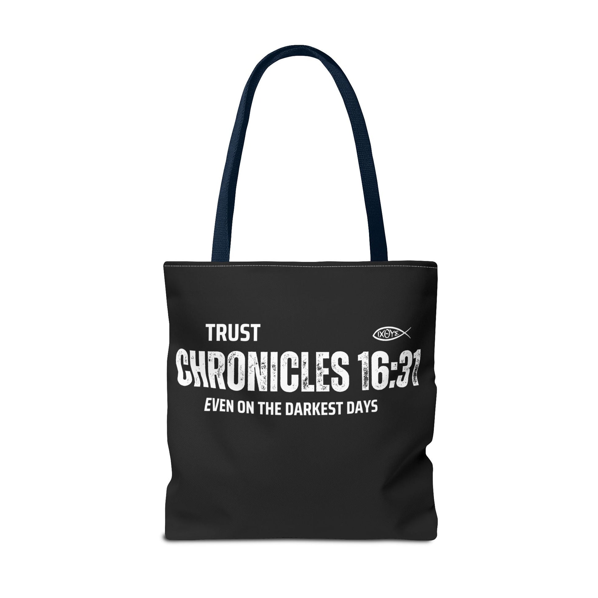 Inspirational Tote Bag - Trust Chronicles 16:31, Faith - themed Gift, Bible Verse Tote, Motivational Shopping Bag, Christian Message Accessory | Bags – GodSpeed Threads