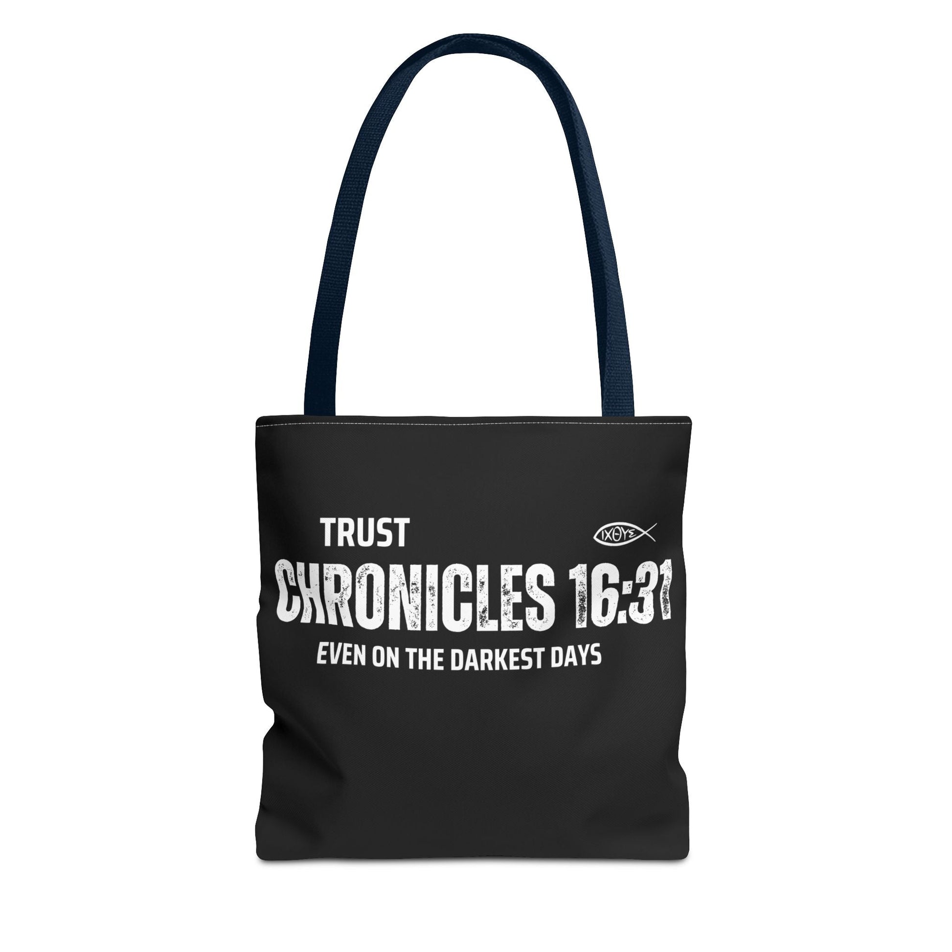 Inspirational Tote Bag - Trust Chronicles 16:31, Faith - themed Gift, Bible Verse Tote, Motivational Shopping Bag, Christian Message Accessory | Bags – GodSpeed Threads