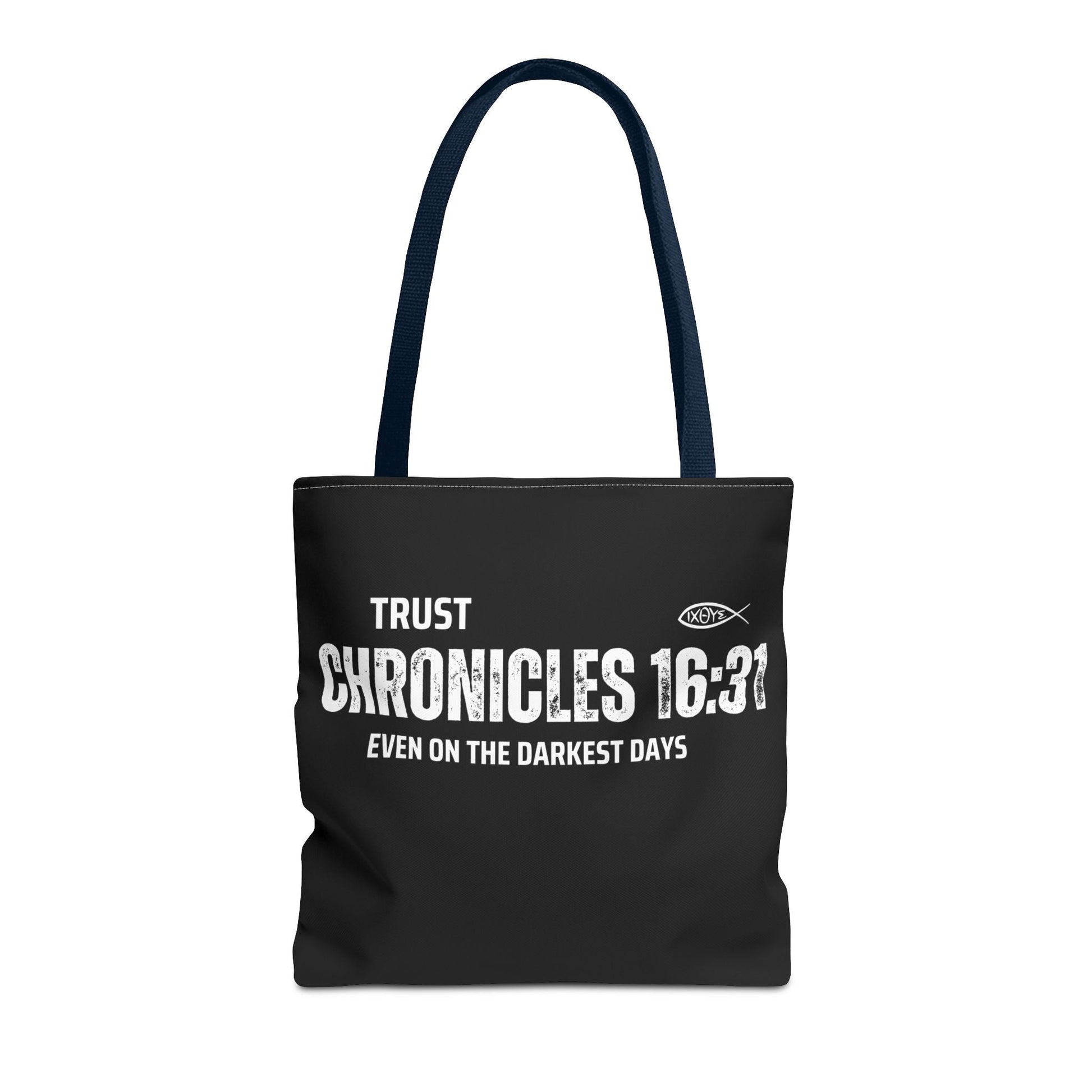 Inspirational Tote Bag - Trust Chronicles 16:31, Faith - themed Gift, Bible Verse Tote, Motivational Shopping Bag, Christian Message Accessory | Bags – GodSpeed Threads