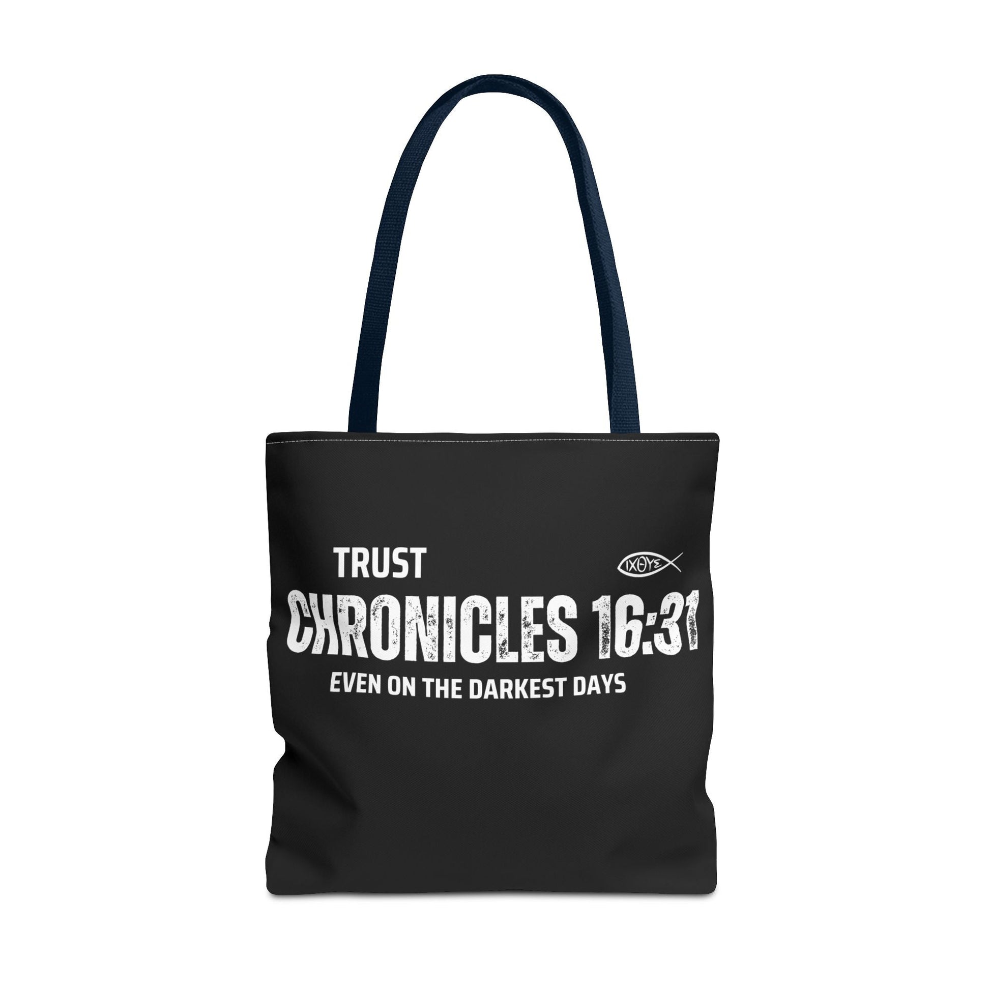 Inspirational Tote Bag - Trust Chronicles 16:31, Faith - themed Gift, Bible Verse Tote, Motivational Shopping Bag, Christian Message Accessory | Bags – GodSpeed Threads