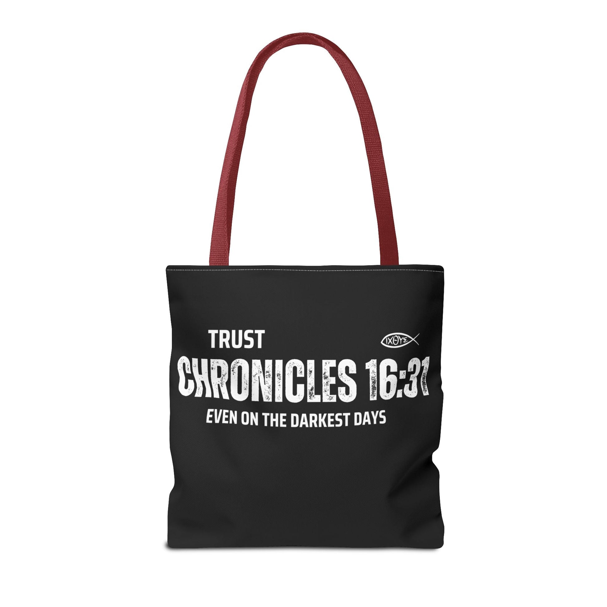 Inspirational Tote Bag - Trust Chronicles 16:31, Faith - themed Gift, Bible Verse Tote, Motivational Shopping Bag, Christian Message Accessory | Bags – GodSpeed Threads