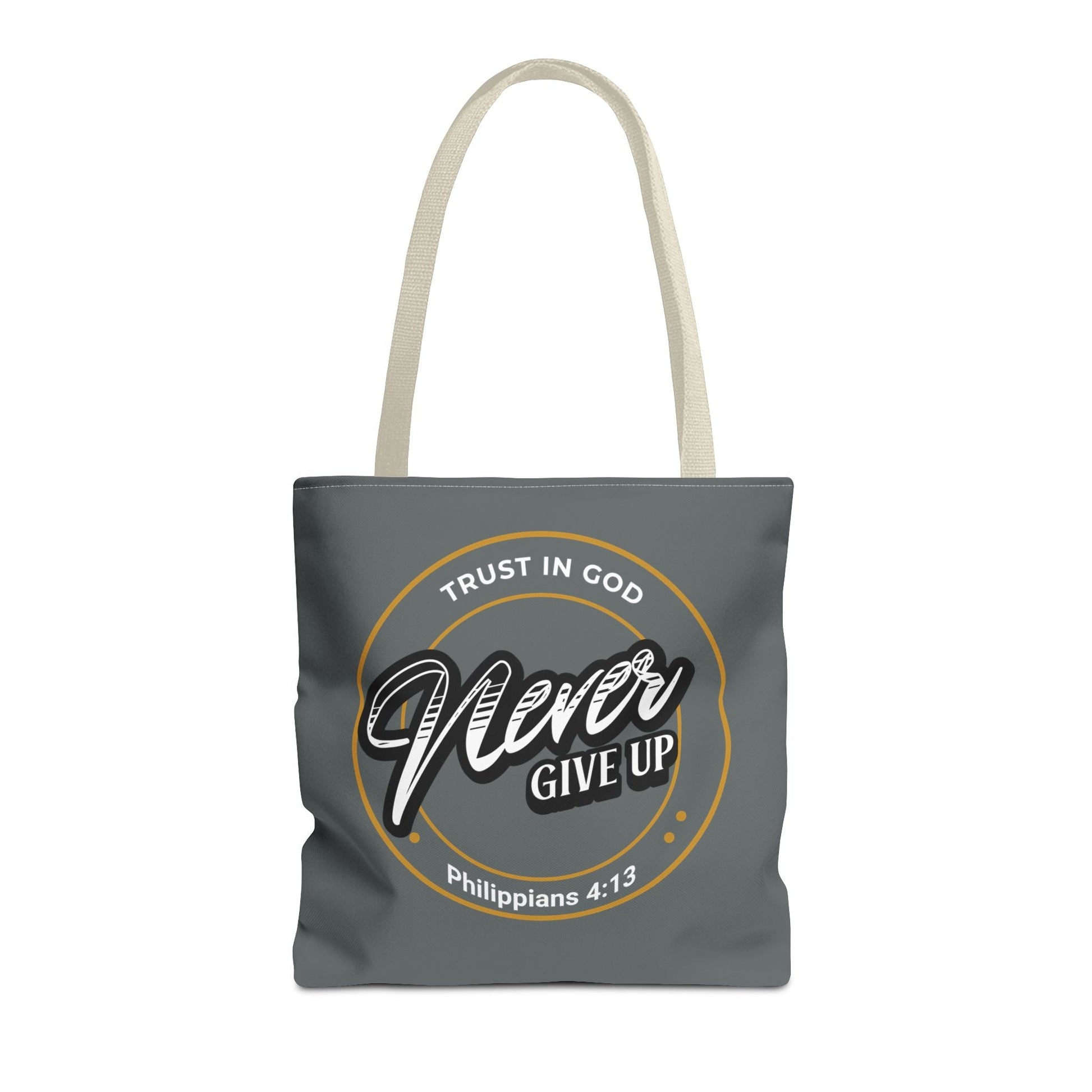 Inspirational Tote Bag, Trust in God, Never Give Up, Bible Verse Bag, Motivational Purse, Christian Gift, Philippians 4:13 | Bags – GodSpeed Threads