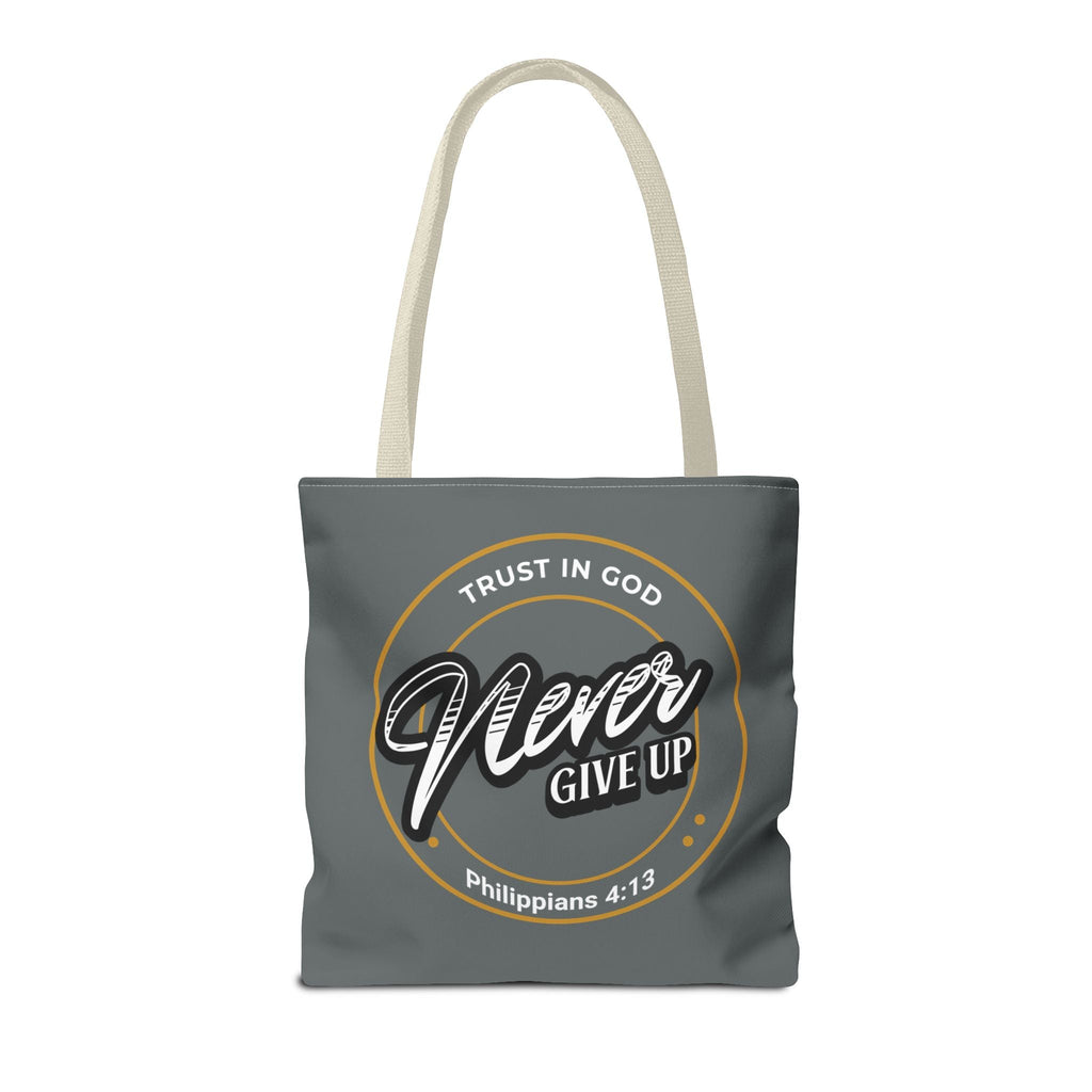 Inspirational Tote Bag, Trust in God, Never Give Up, Bible Verse Bag, Motivational Purse, Christian Gift, Philippians 4:13 | Bags – GodSpeed Threads