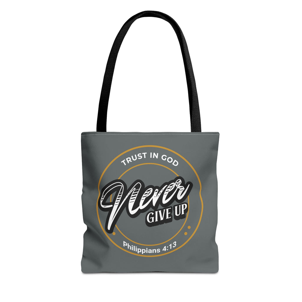 Inspirational Tote Bag, Trust in God, Never Give Up, Bible Verse Bag, Motivational Purse, Christian Gift, Philippians 4:13 | Bags – GodSpeed Threads