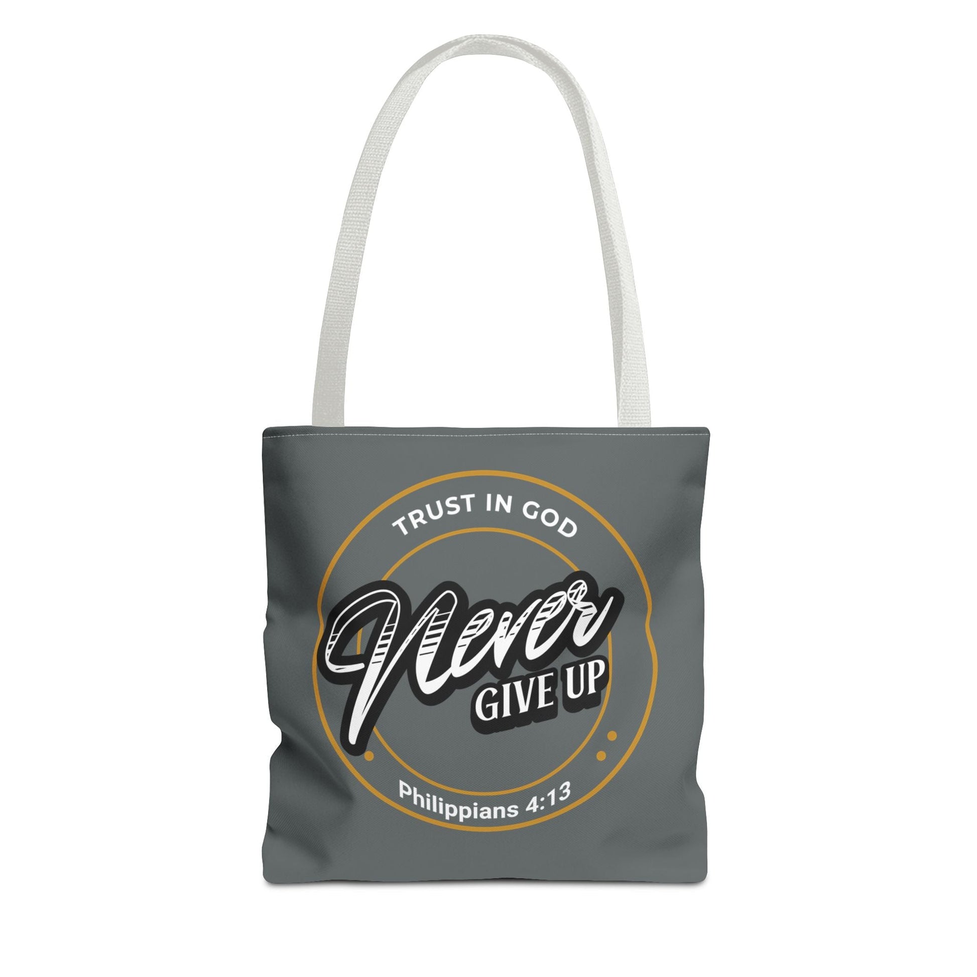 Inspirational Tote Bag, Trust in God, Never Give Up, Bible Verse Bag, Motivational Purse, Christian Gift, Philippians 4:13 | Bags – GodSpeed Threads