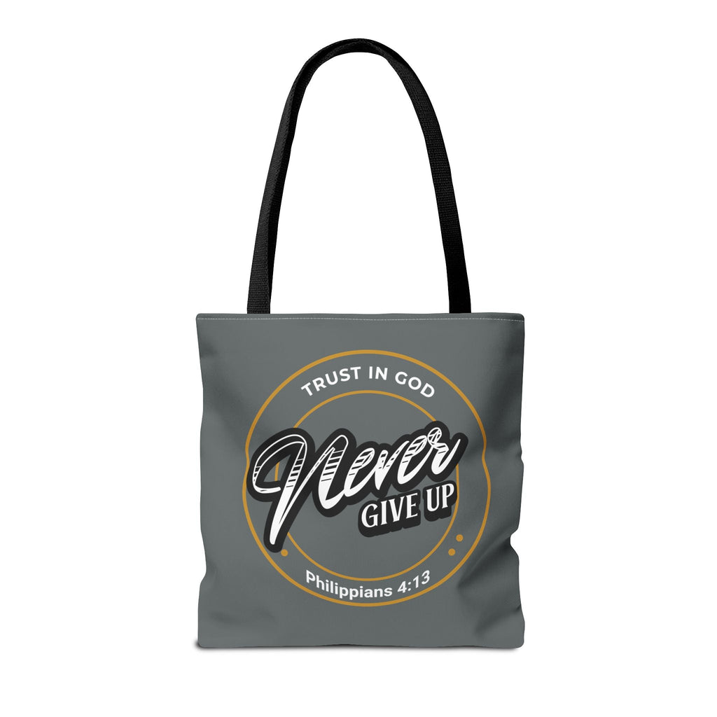 Inspirational Tote Bag, Trust in God, Never Give Up, Bible Verse Bag, Motivational Purse, Christian Gift, Philippians 4:13 | Bags – GodSpeed Threads