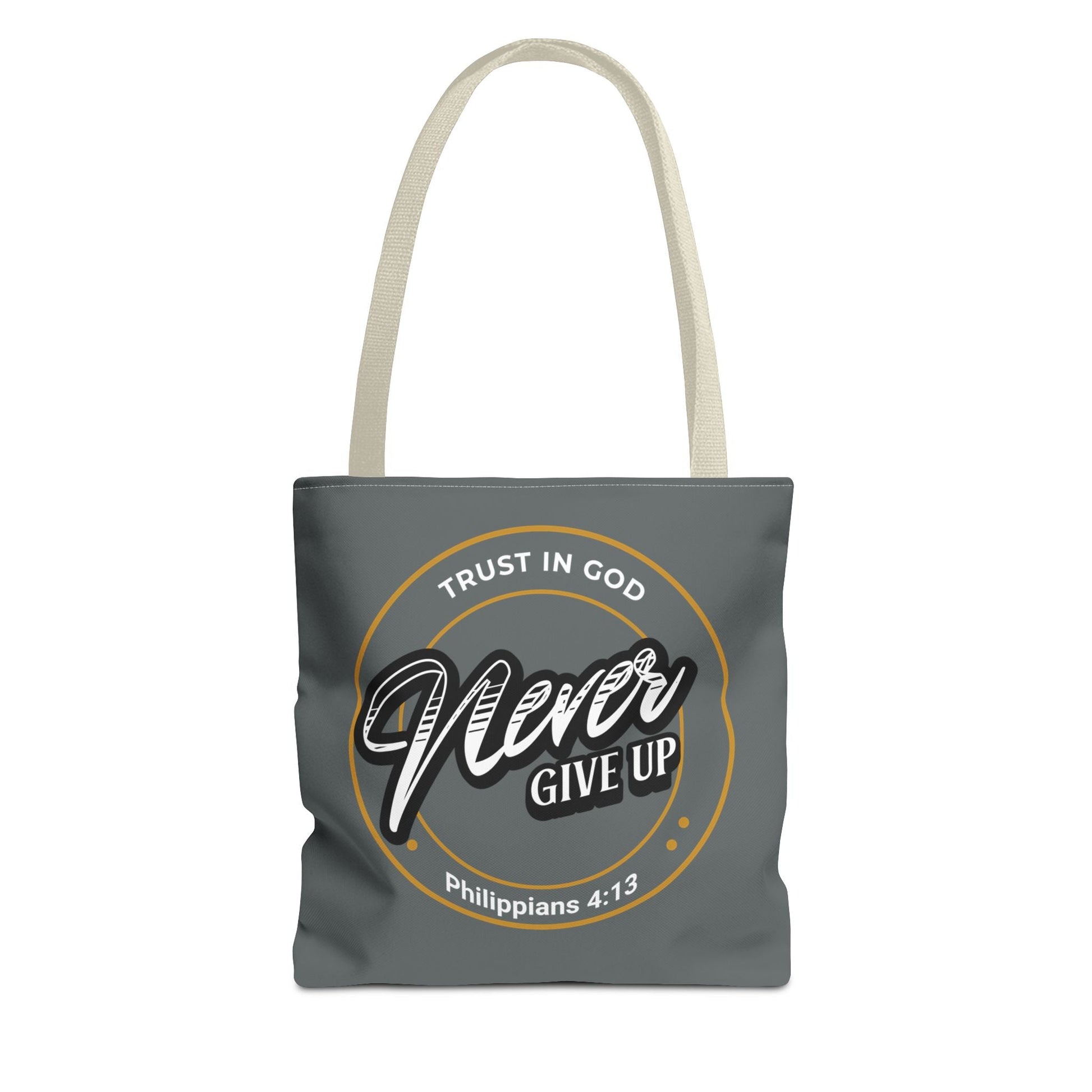 Inspirational Tote Bag, Trust in God, Never Give Up, Bible Verse Bag, Motivational Purse, Christian Gift, Philippians 4:13 | Bags – GodSpeed Threads