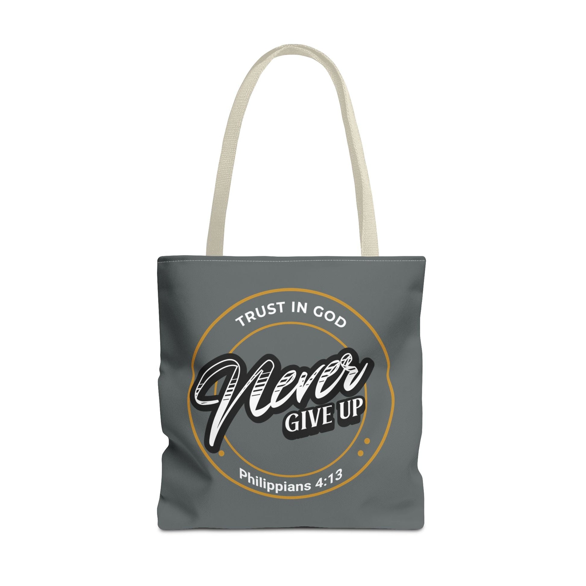 Inspirational Tote Bag, Trust in God, Never Give Up, Bible Verse Bag, Motivational Purse, Christian Gift, Philippians 4:13 | Bags – GodSpeed Threads