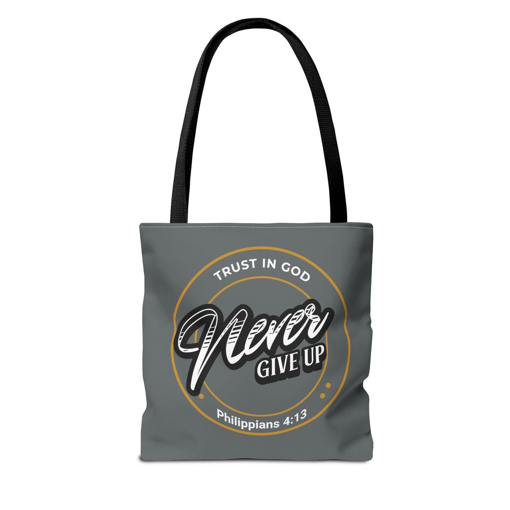 Inspirational Tote Bag, Trust in God, Never Give Up, Bible Verse Bag, Motivational Purse, Christian Gift, Philippians 4:13 | Bags – GodSpeed Threads