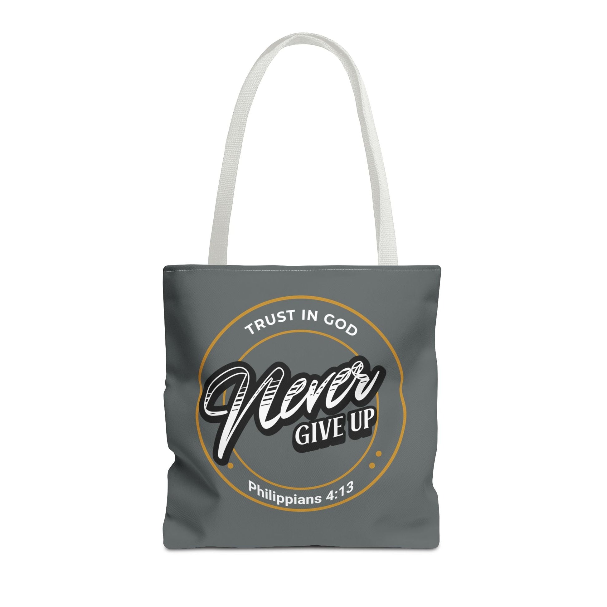 Inspirational Tote Bag, Trust in God, Never Give Up, Bible Verse Bag, Motivational Purse, Christian Gift, Philippians 4:13 | Bags – GodSpeed Threads