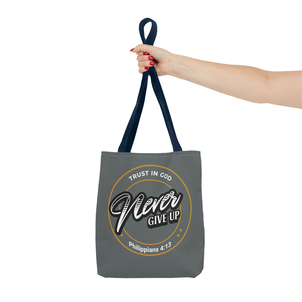 Inspirational Tote Bag, Trust in God, Never Give Up, Bible Verse Bag, Motivational Purse, Christian Gift, Philippians 4:13 | Bags – GodSpeed Threads