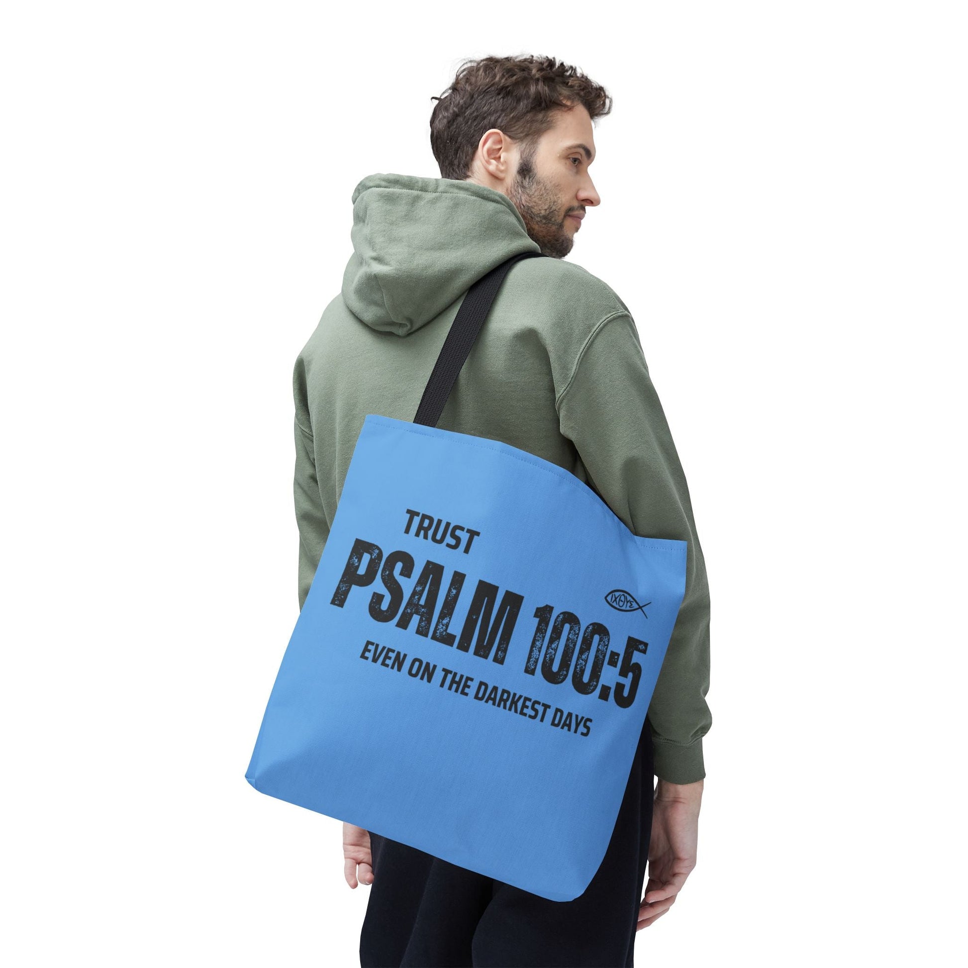 Inspirational Tote Bag - Trust Psalm 100:5, Faithful Christian Gift, Encouragement Accessory, Sustainable Shopping Bag, Inspirational [...] | Bags – GodSpeed Threads