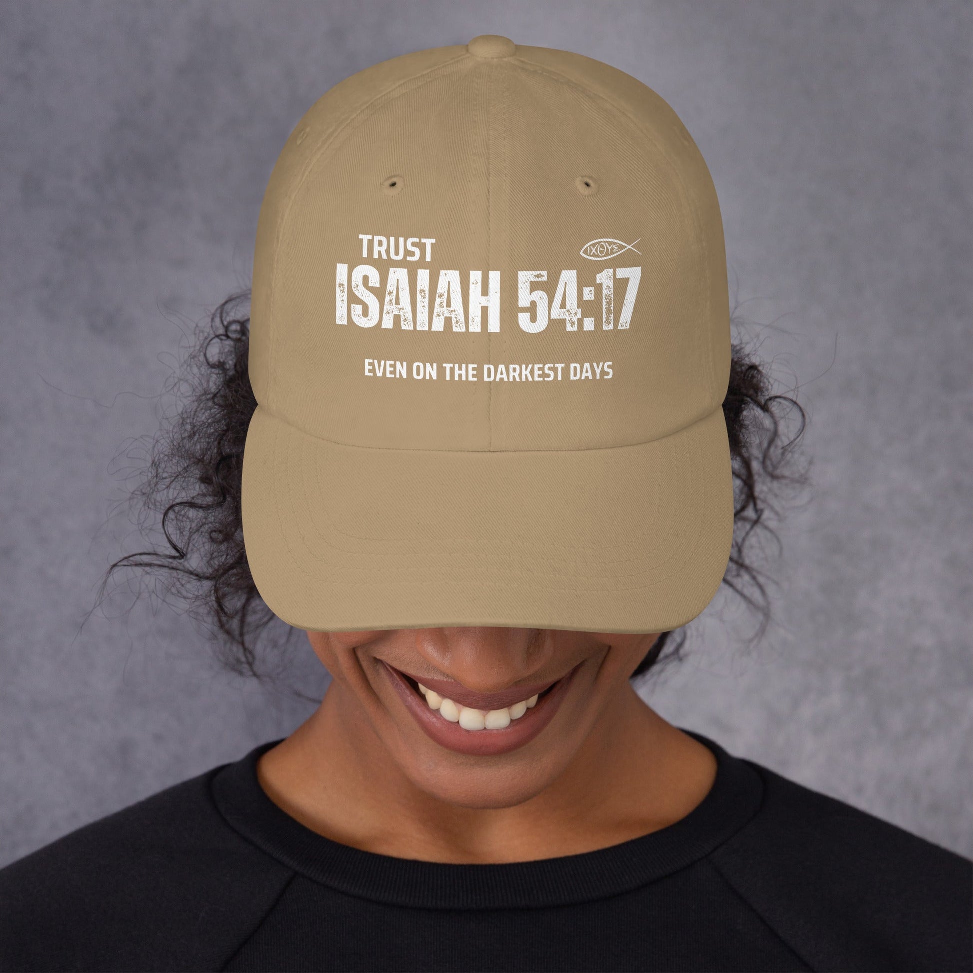 ✝️ Isaiah 54:17 “Trust Even on the Darkest Days” Classic Dad Hat – Faith - Inspired Everyday Style | Hats – GodSpeed Threads