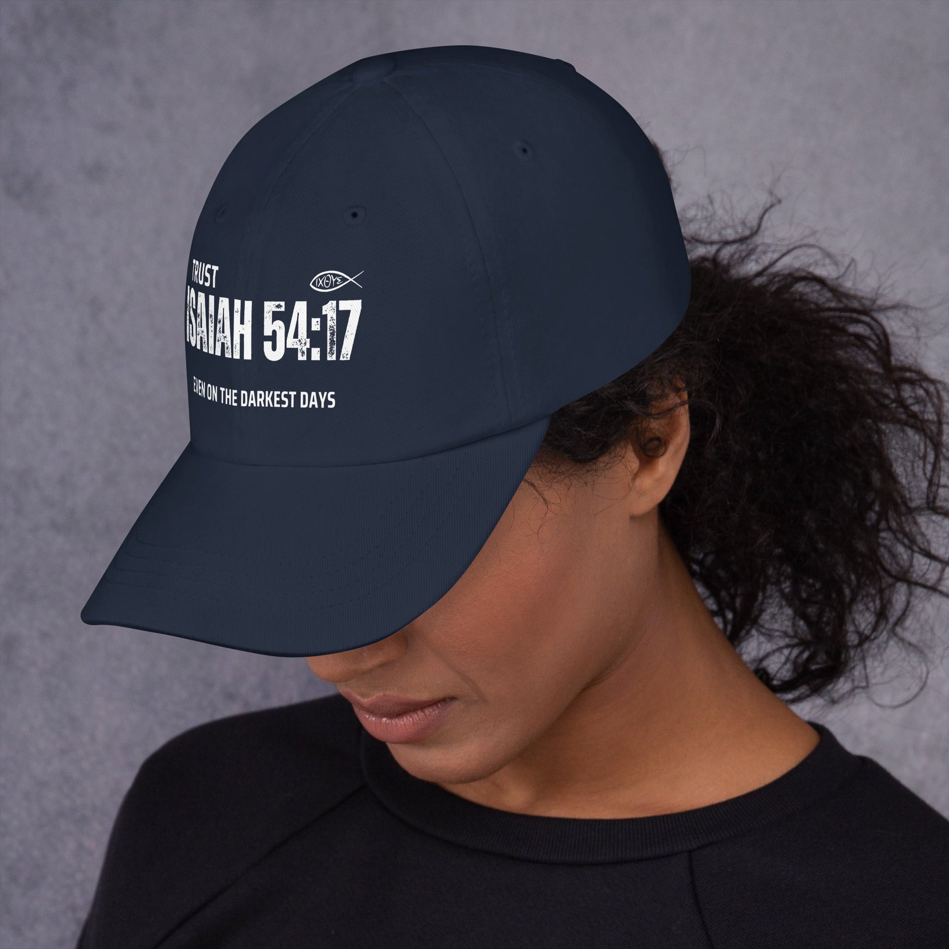 ✝️ Isaiah 54:17 “Trust Even on the Darkest Days” Classic Dad Hat – Faith - Inspired Everyday Style | Hats – GodSpeed Threads