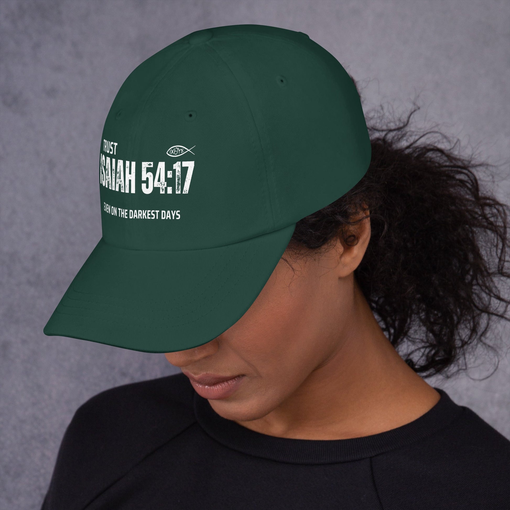 ✝️ Isaiah 54:17 “Trust Even on the Darkest Days” Classic Dad Hat – Faith - Inspired Everyday Style | Hats – GodSpeed Threads