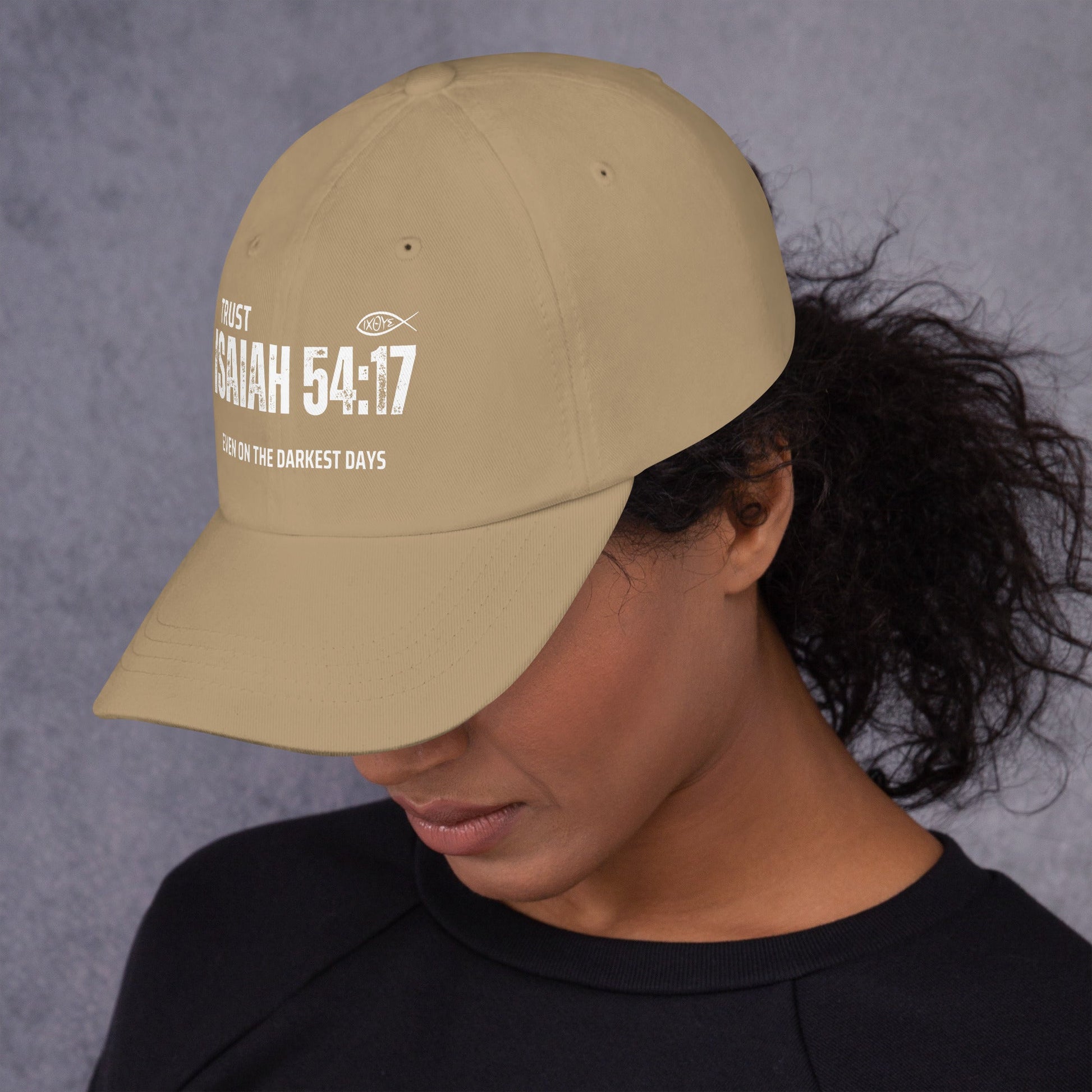 ✝️ Isaiah 54:17 “Trust Even on the Darkest Days” Classic Dad Hat – Faith - Inspired Everyday Style | Hats – GodSpeed Threads