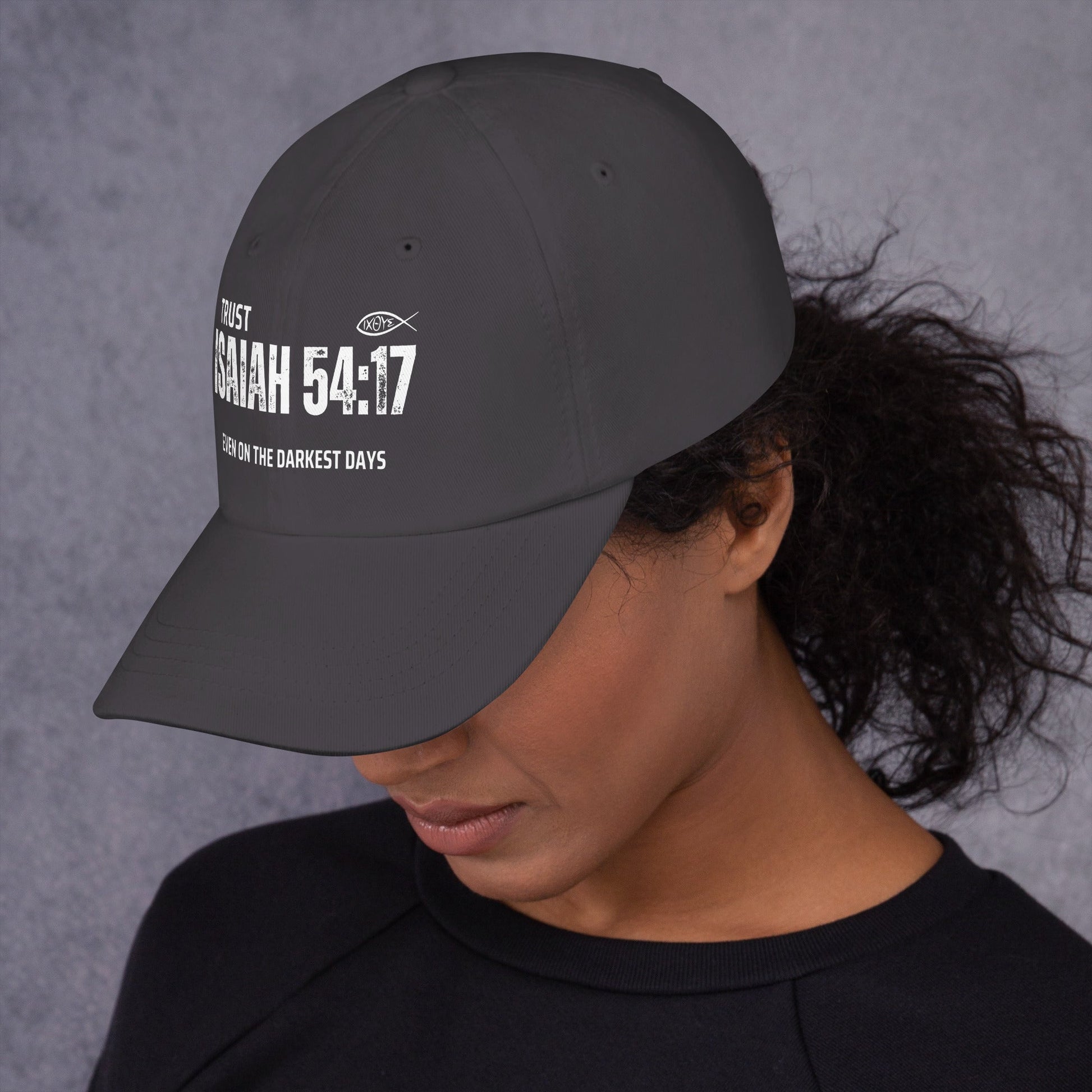 ✝️ Isaiah 54:17 “Trust Even on the Darkest Days” Classic Dad Hat – Faith - Inspired Everyday Style | Hats – GodSpeed Threads