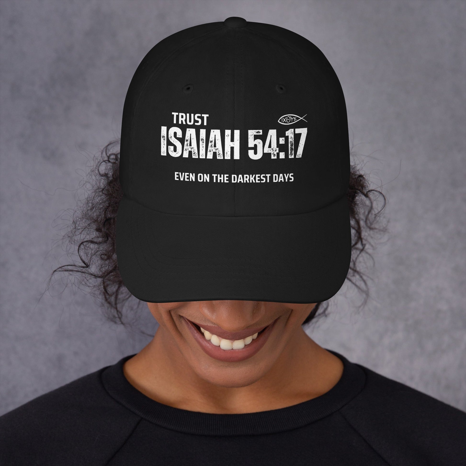 ✝️ Isaiah 54:17 “Trust Even on the Darkest Days” Classic Dad Hat – Faith - Inspired Everyday Style | Hats – GodSpeed Threads