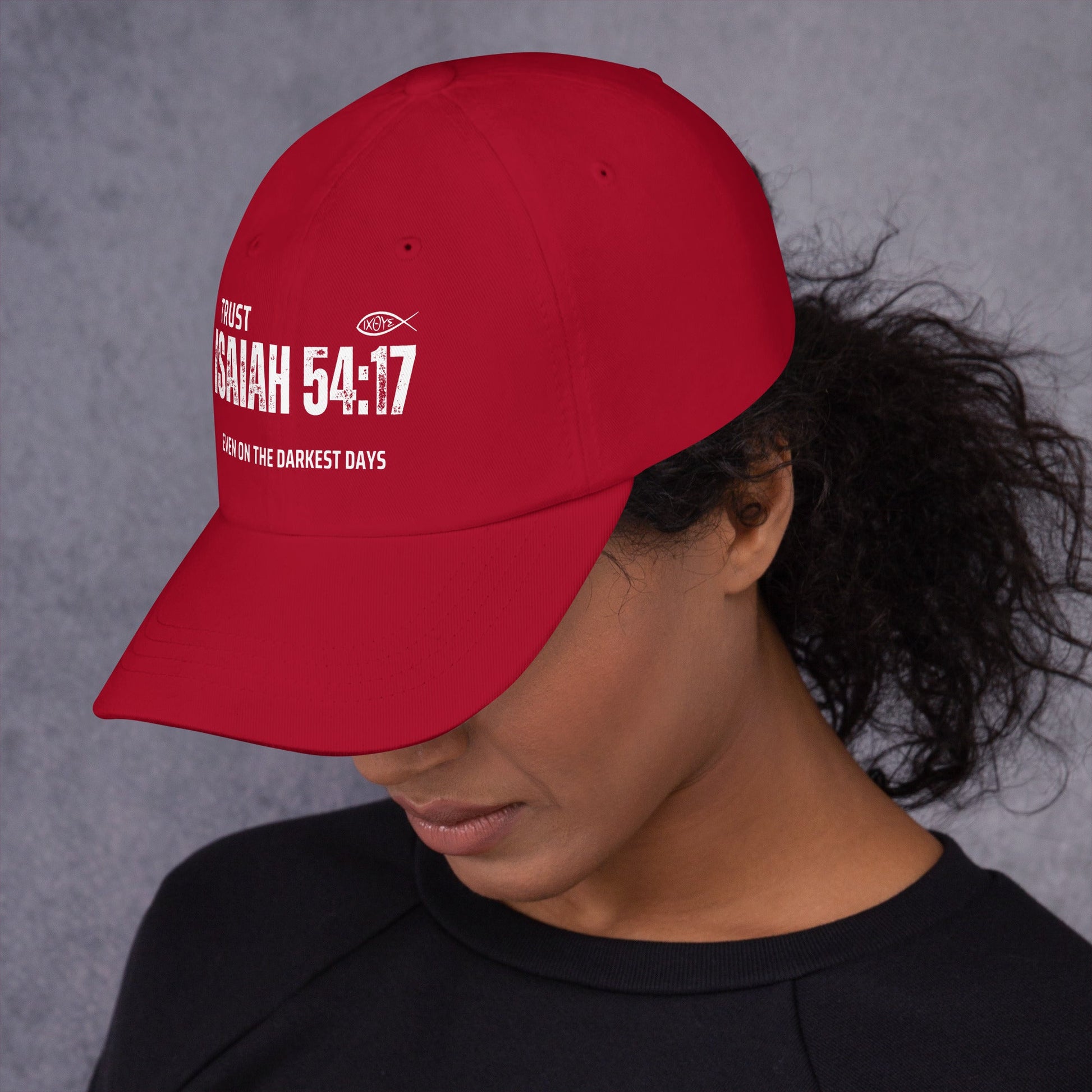 ✝️ Isaiah 54:17 “Trust Even on the Darkest Days” Classic Dad Hat – Faith - Inspired Everyday Style | Hats – GodSpeed Threads