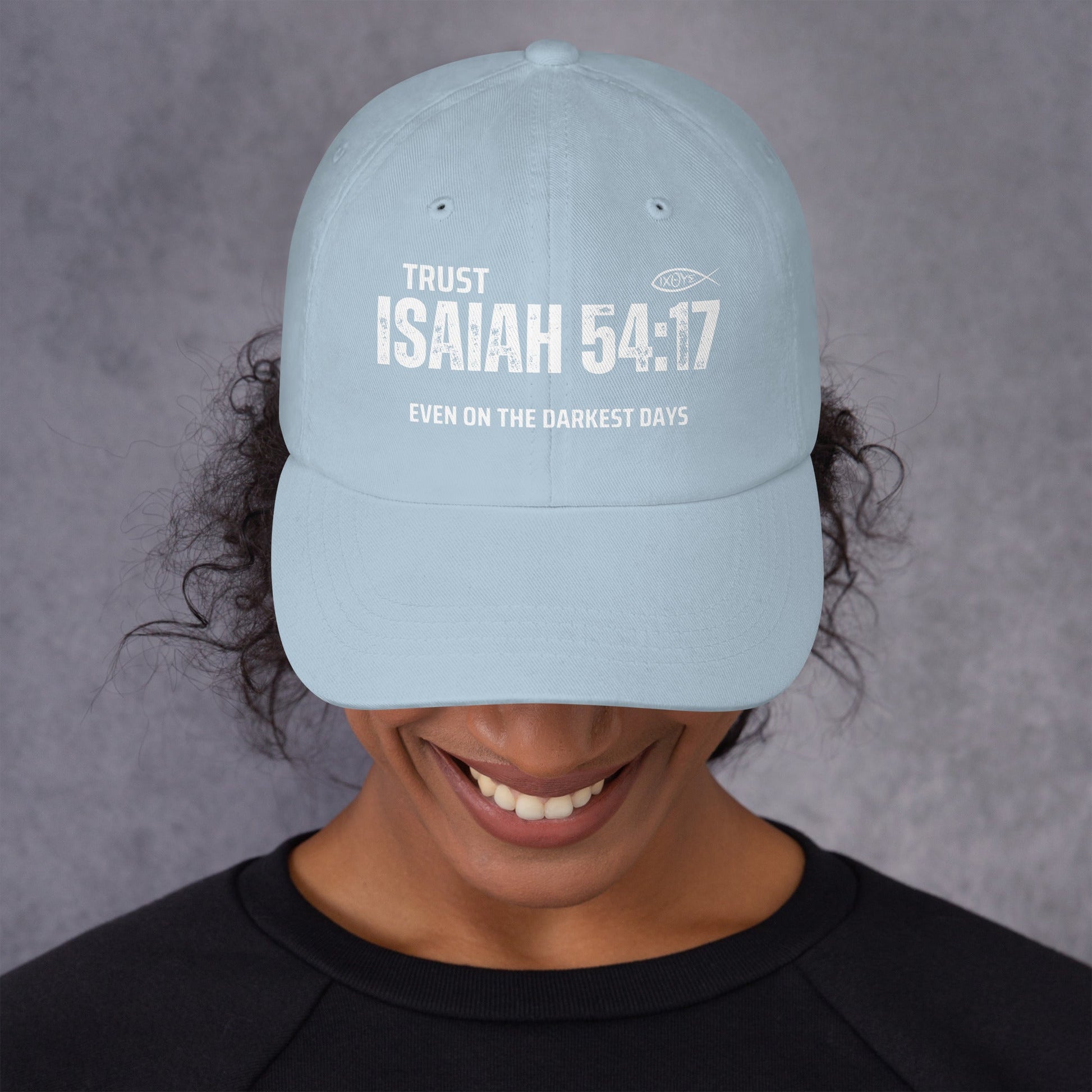✝️ Isaiah 54:17 “Trust Even on the Darkest Days” Classic Dad Hat – Faith - Inspired Everyday Style | Hats – GodSpeed Threads