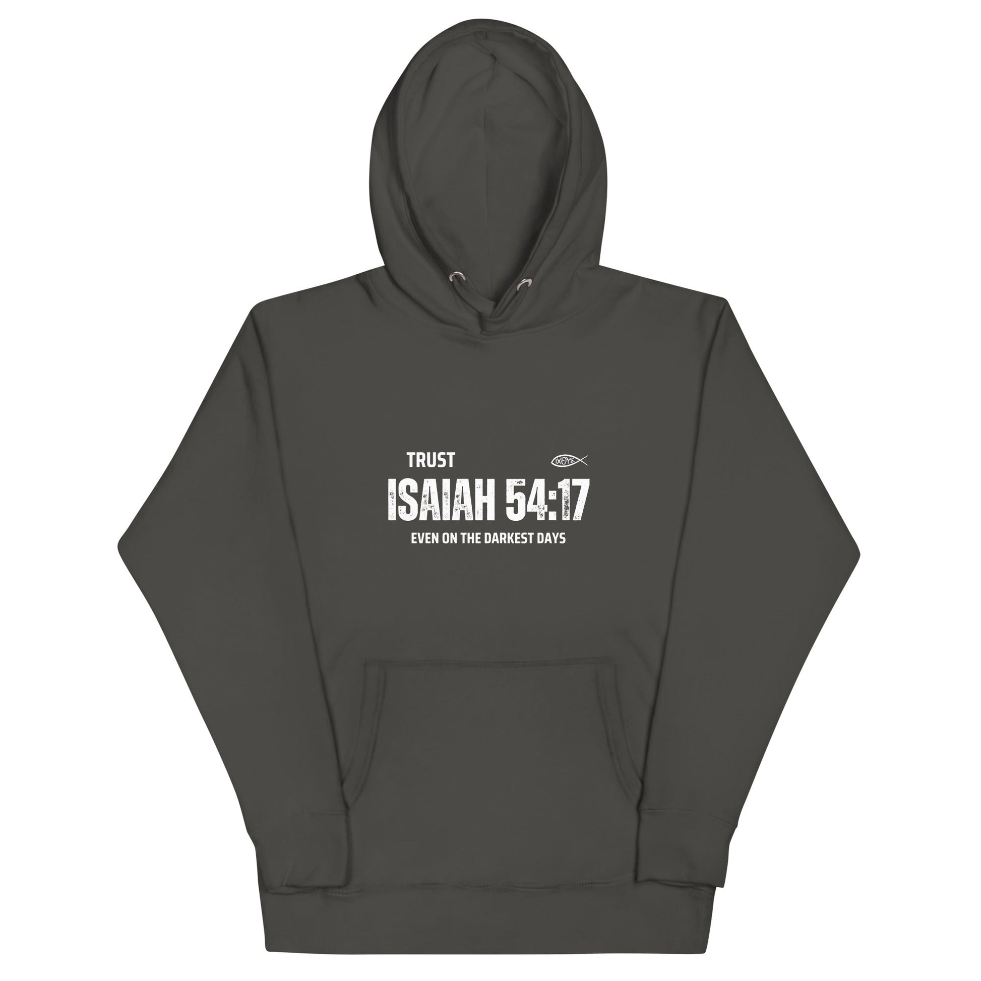✝️ Isaiah 54:17 “Trust Even on the Darkest Days” Hoodie – Faith - Inspired Warmth | Hoodies – GodSpeed Threads