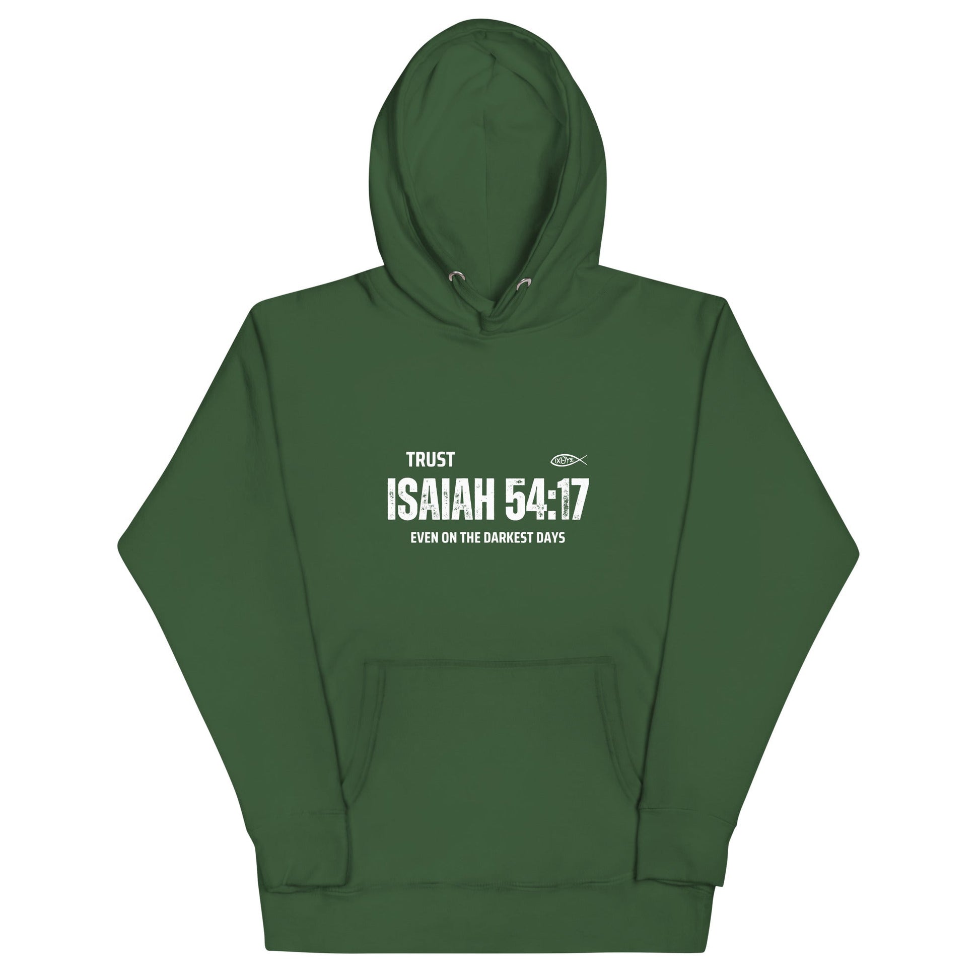 ✝️ Isaiah 54:17 “Trust Even on the Darkest Days” Hoodie – Faith - Inspired Warmth | Hoodies – GodSpeed Threads