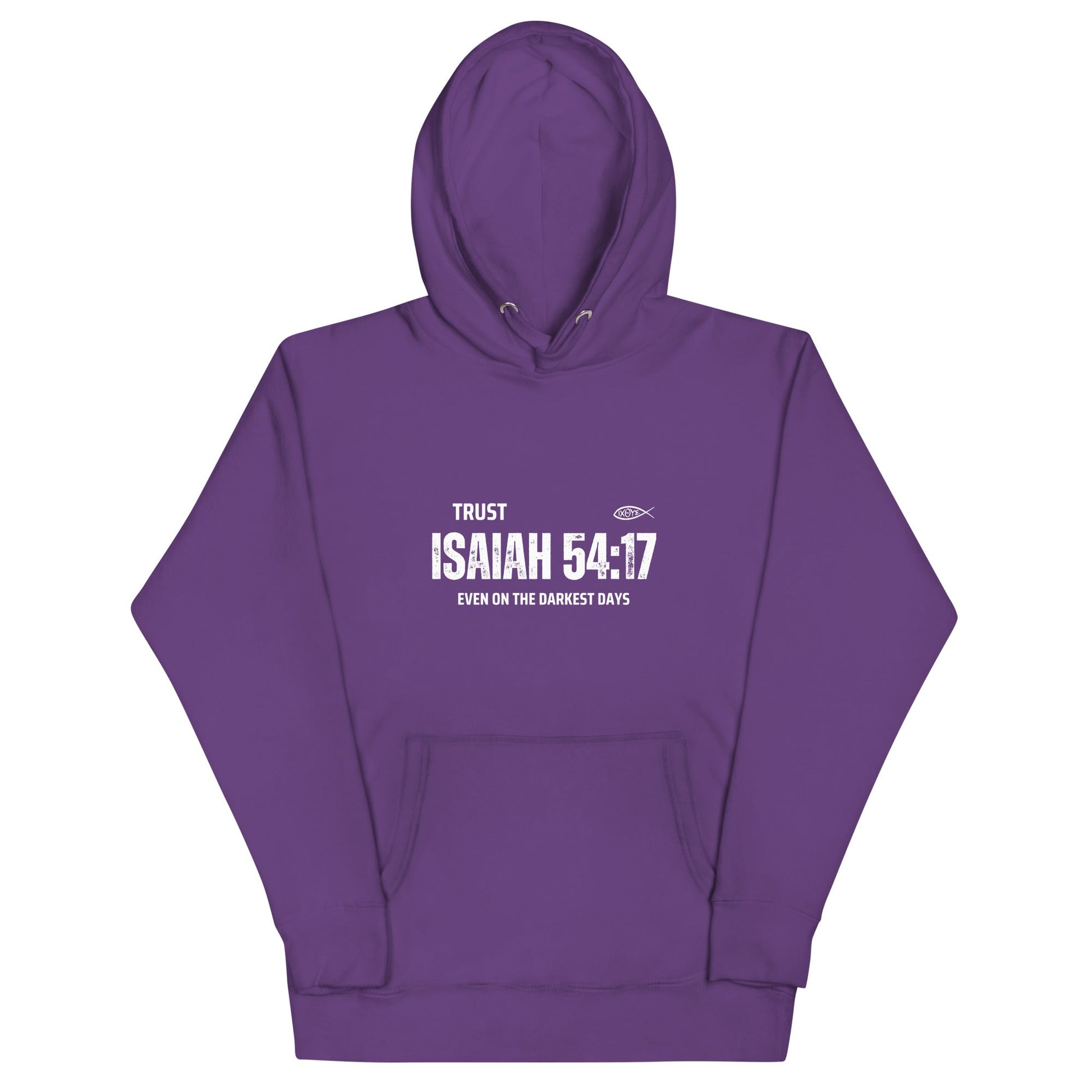 ✝️ Isaiah 54:17 “Trust Even on the Darkest Days” Hoodie – Faith - Inspired Warmth | Hoodies – GodSpeed Threads