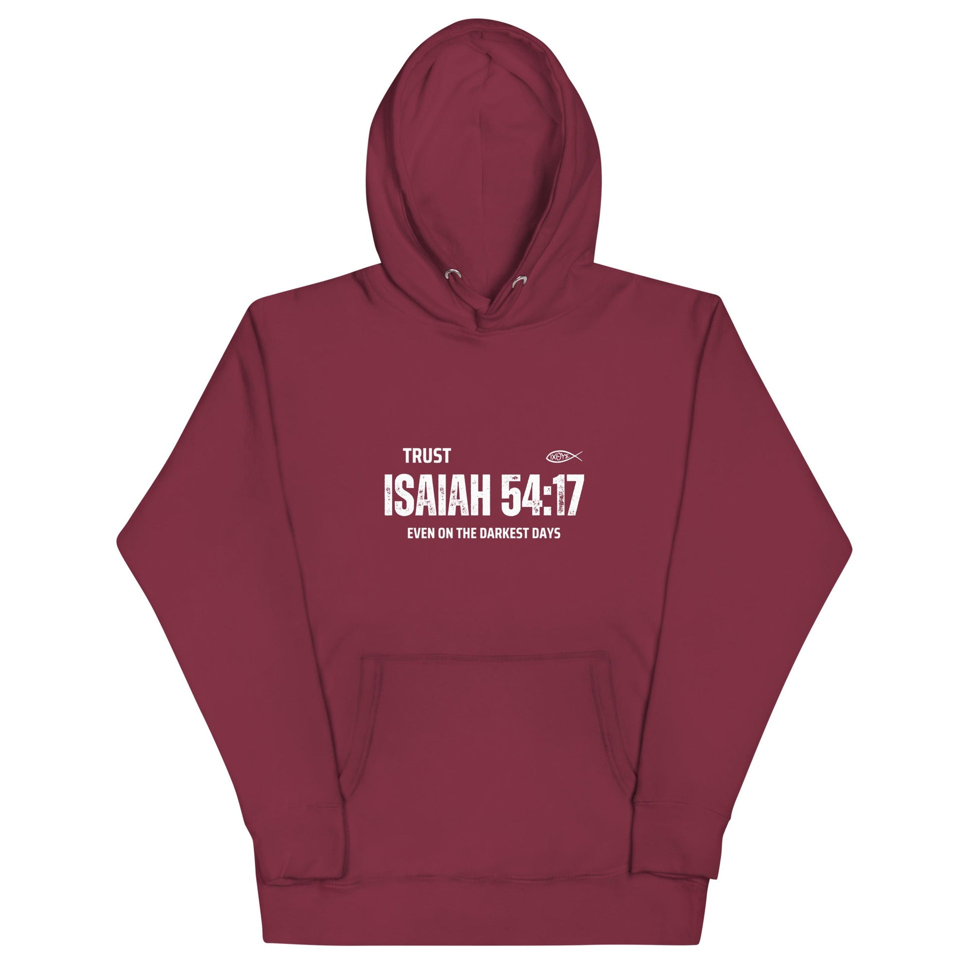 ✝️ Isaiah 54:17 “Trust Even on the Darkest Days” Hoodie – Faith - Inspired Warmth | Hoodies – GodSpeed Threads