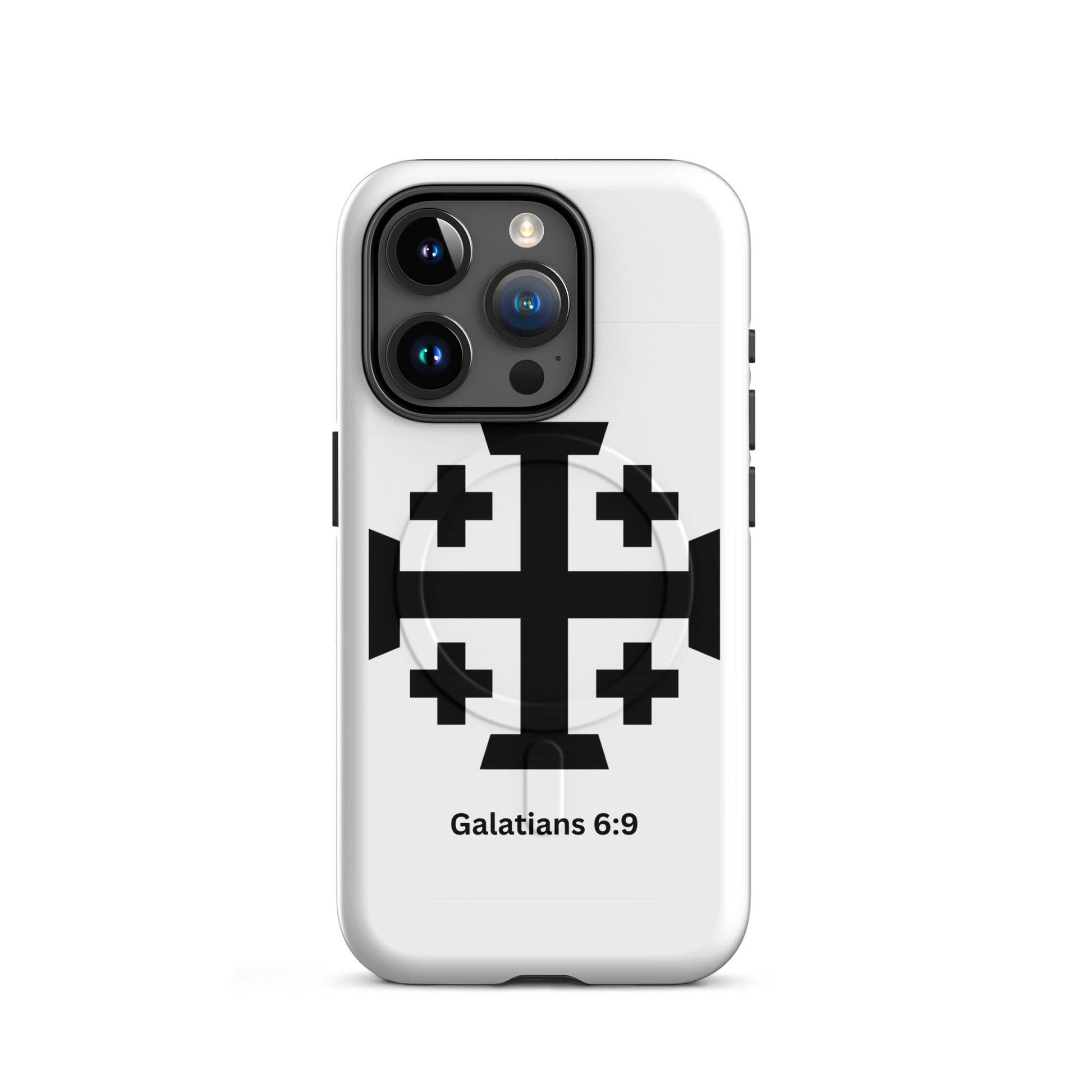 Jerusalem Cross – Galatians 6:9 – MagSafe® Tough Case for iPhone | Phone Case – GodSpeed Threads