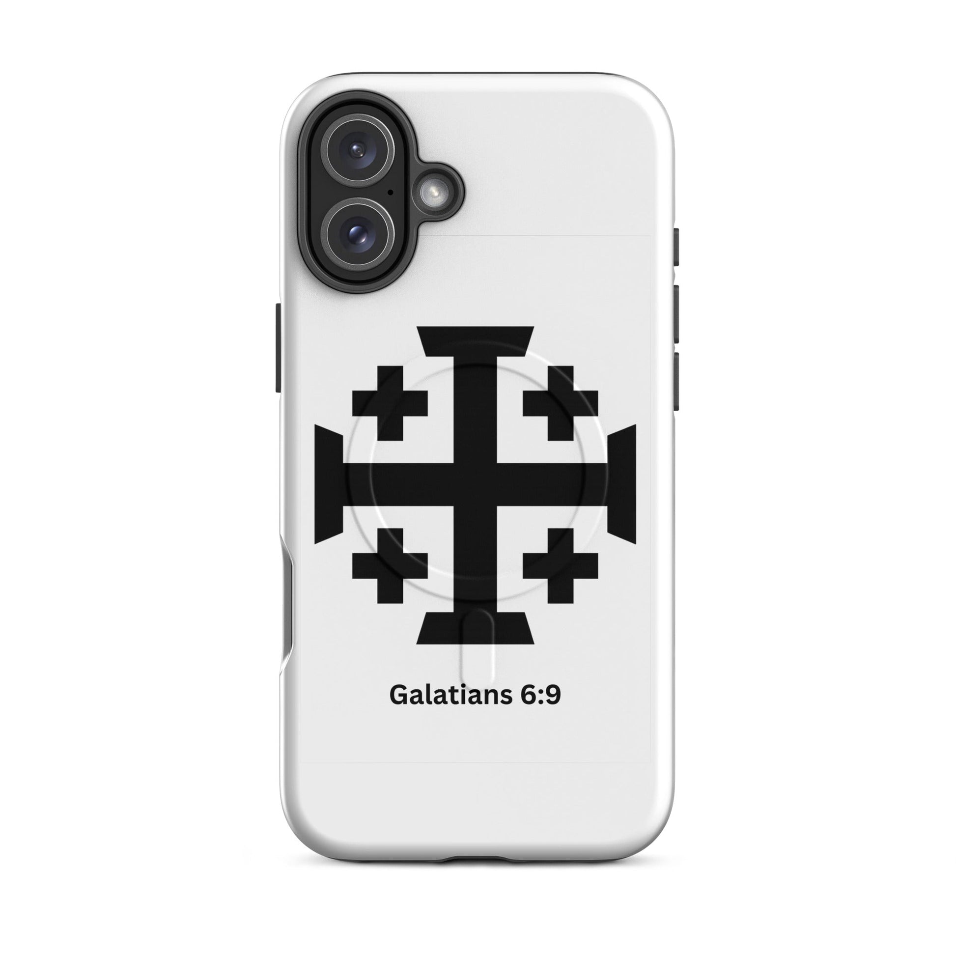 Jerusalem Cross – Galatians 6:9 – MagSafe® Tough Case for iPhone | Phone Case – GodSpeed Threads