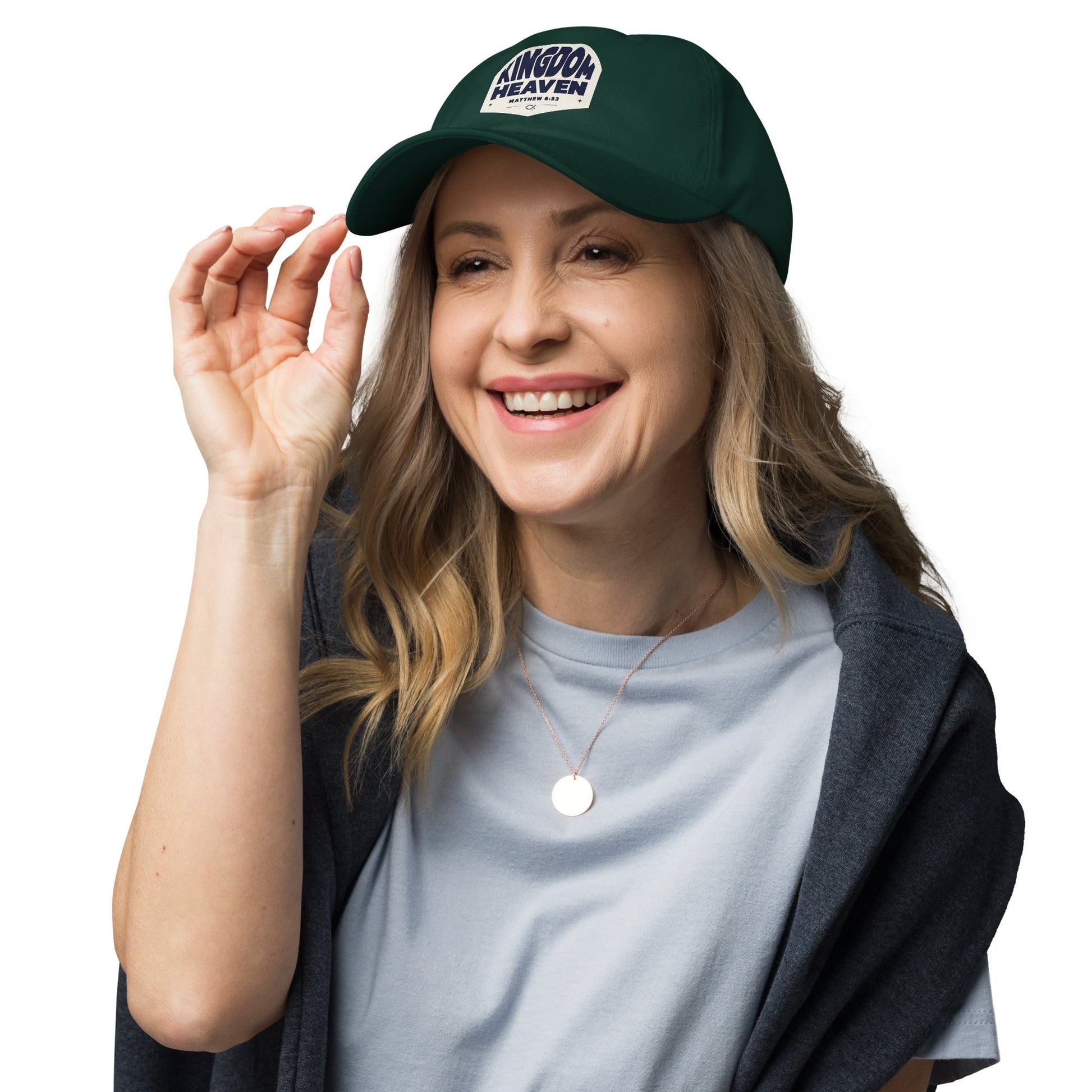 ⭐ Kingdom of Heaven Dad Hat – Matthew 6:33 | Hats – GodSpeed Threads