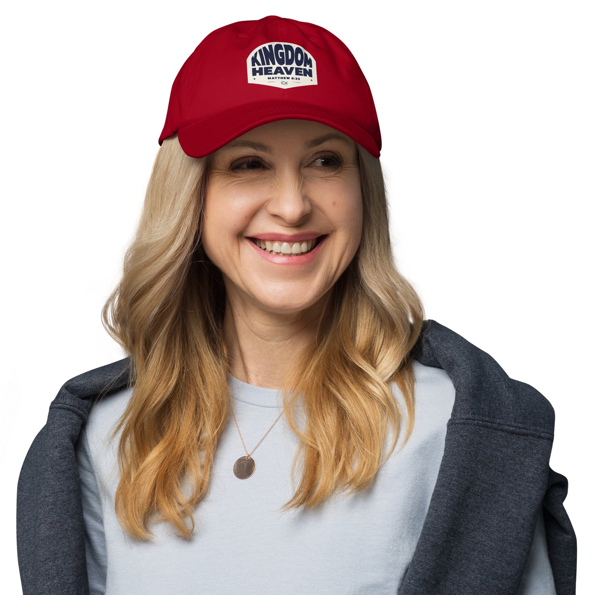 ⭐ Kingdom of Heaven Dad Hat – Matthew 6:33 | Hats – GodSpeed Threads