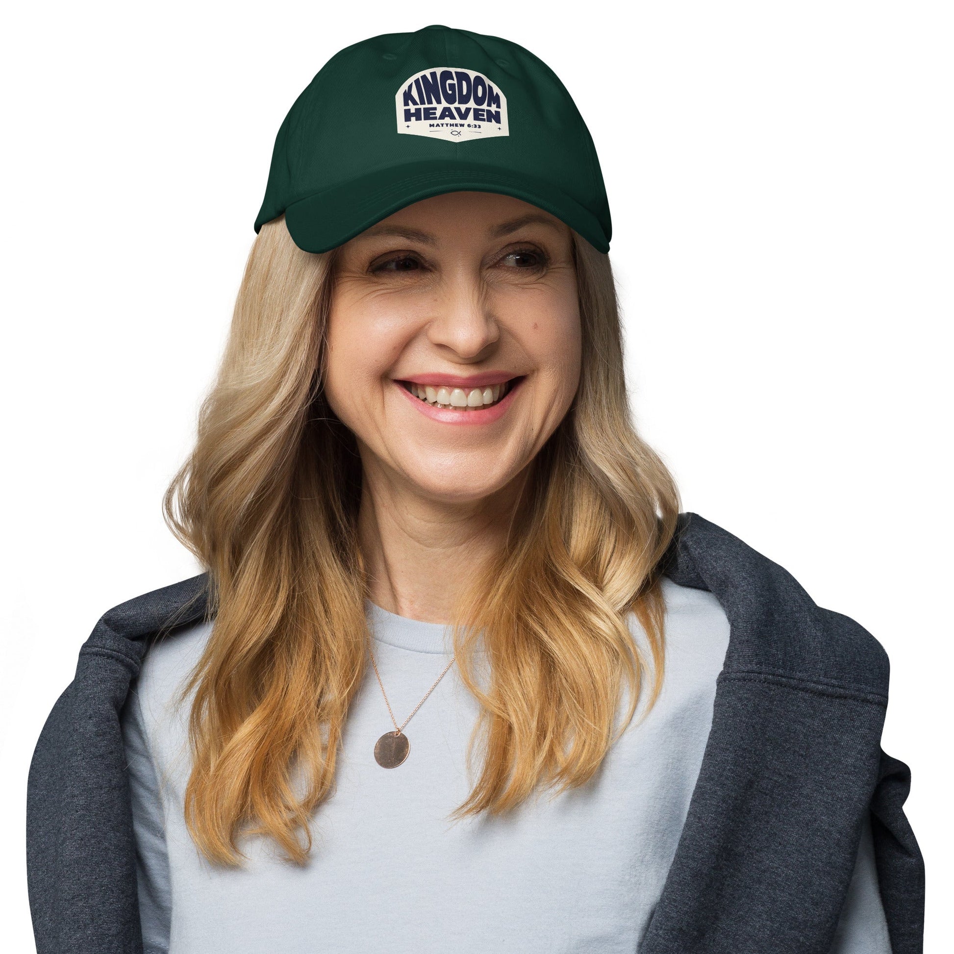 ⭐ Kingdom of Heaven Dad Hat – Matthew 6:33 | Hats – GodSpeed Threads