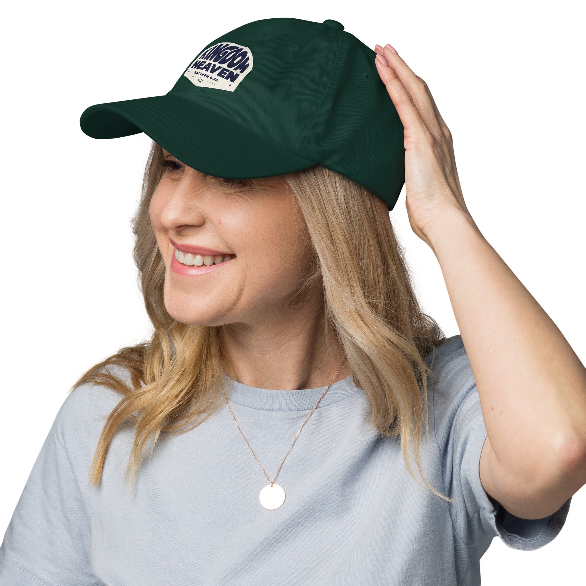 ⭐ Kingdom of Heaven Dad Hat – Matthew 6:33 | Hats – GodSpeed Threads