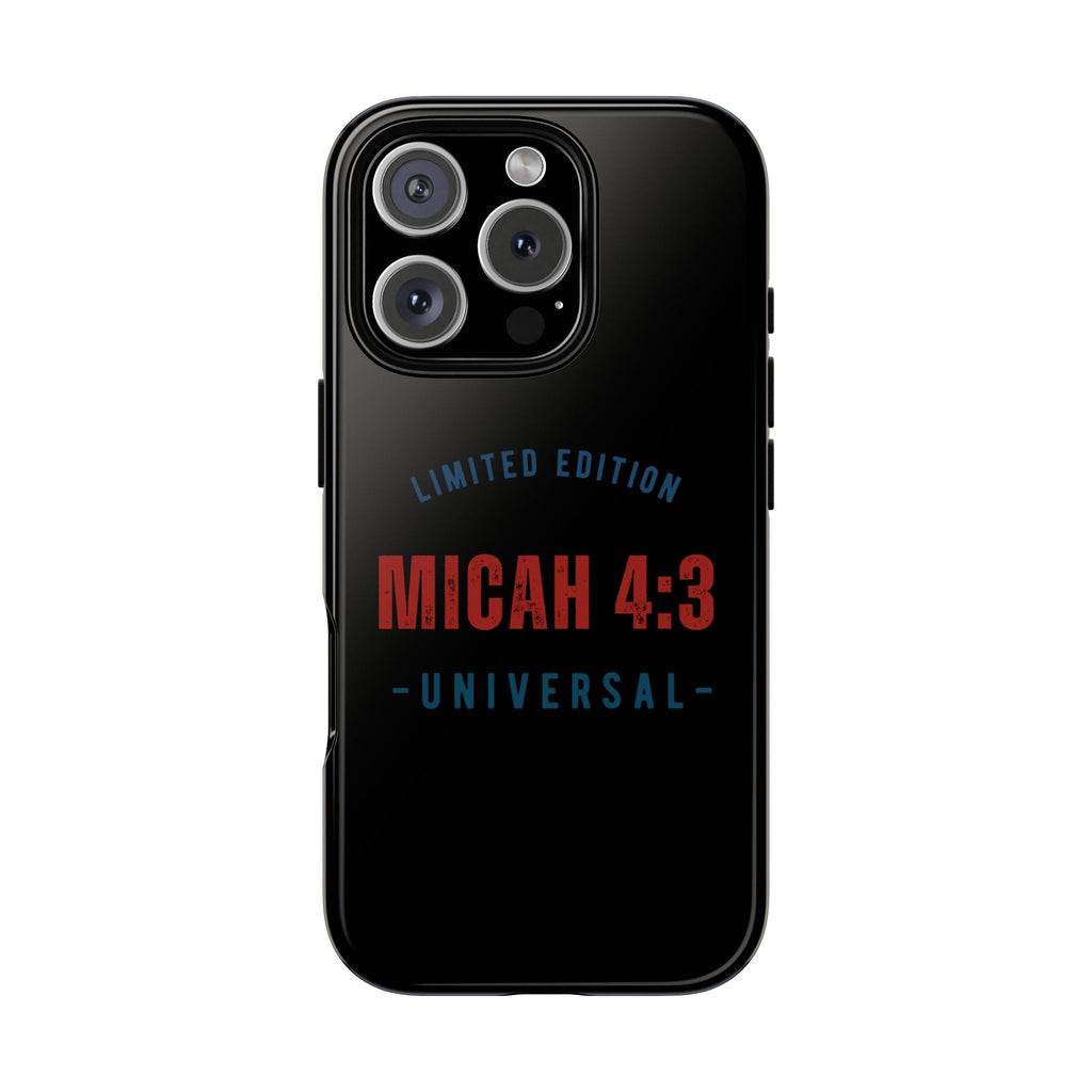 ⭐ Limited Edition Tough Phone Case, Inspirational Phone Cover, Micah 4:3 Design, Christian Gifts, Unique Cell Phone Accessory | Phone Case – GodSpeed Threads