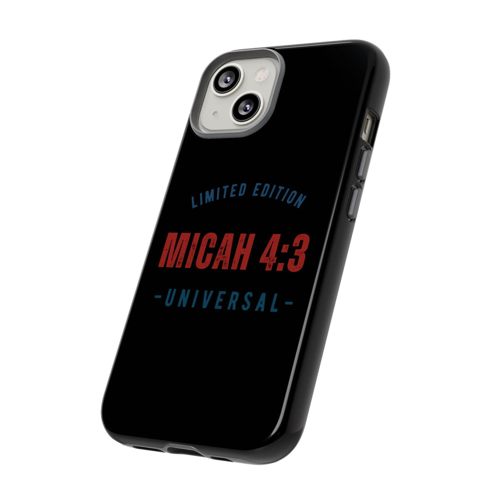 ⭐ Limited Edition Tough Phone Case, Inspirational Phone Cover, Micah 4:3 Design, Christian Gifts, Unique Cell Phone Accessory | Phone Case – GodSpeed Threads
