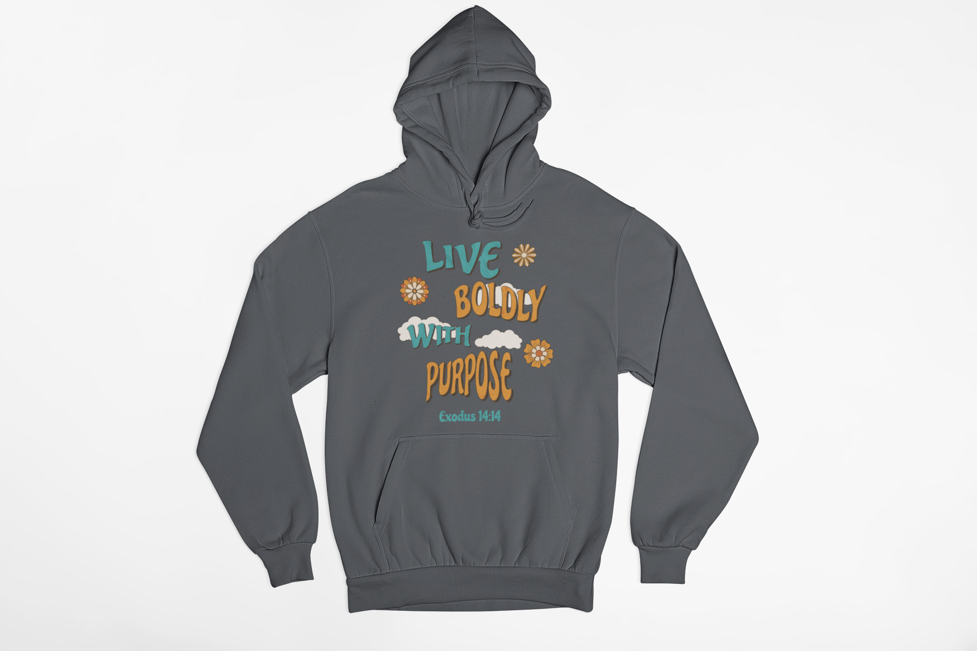 ✝️ Live Boldly With Purpose – Exodus 14:14 Hoodie | – GodSpeed Threads