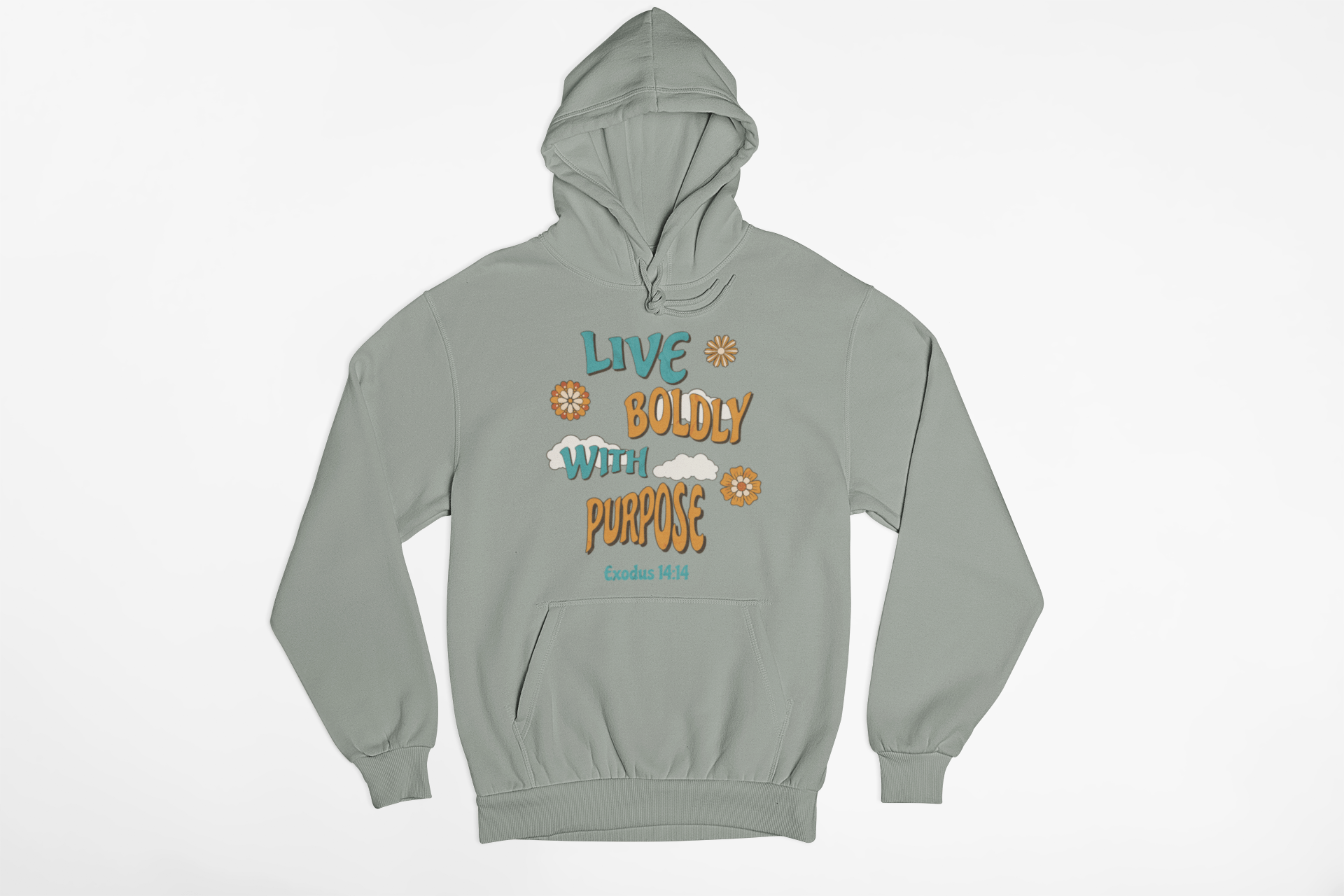 ✝️ Live Boldly With Purpose – Exodus 14:14 Hoodie | – GodSpeed Threads