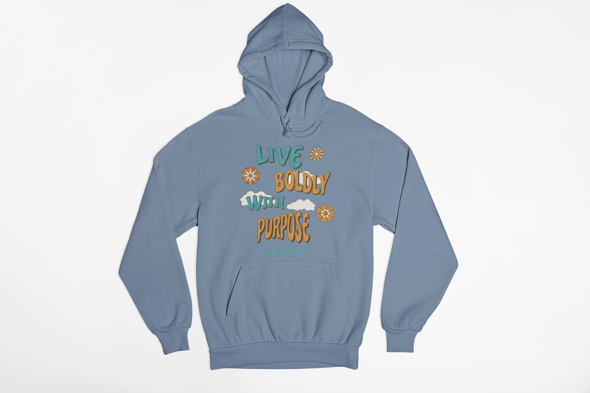 ✝️ Live Boldly With Purpose – Exodus 14:14 Hoodie | – GodSpeed Threads