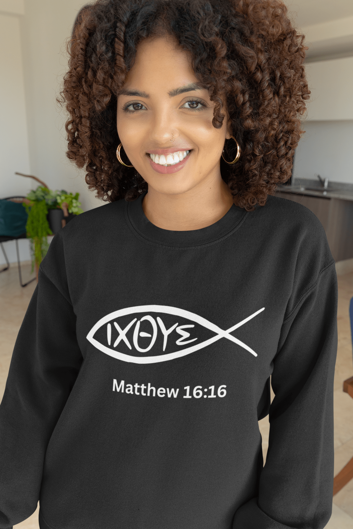 Matthew 16:16 IXOYE Sweatshirt – Jesus Christ, Son of God Savior | Oversized heavyweight sweatshirt | – GodSpeed Threads